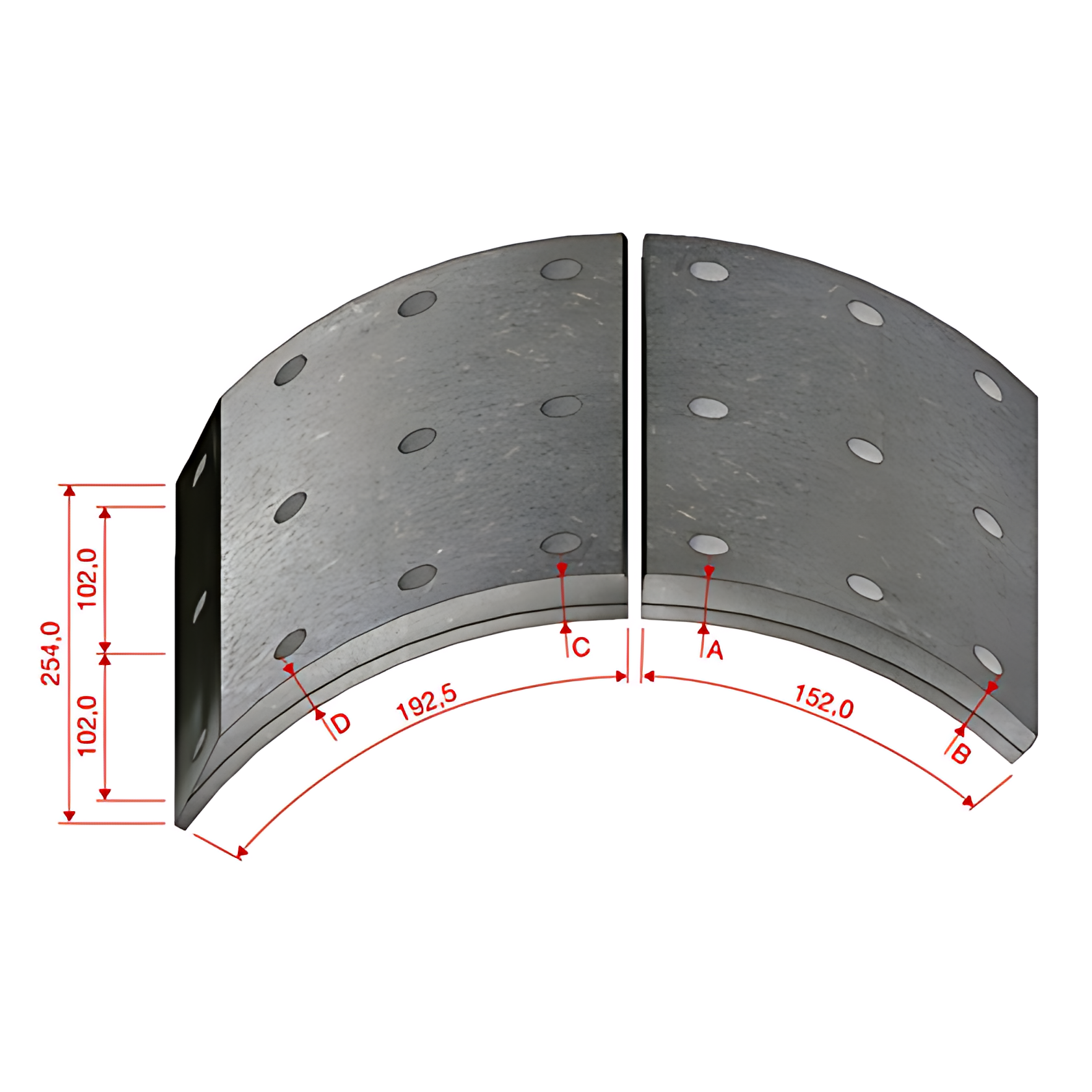 LONA FREIO TRASEIRO DV890DNA38 X - ML1348