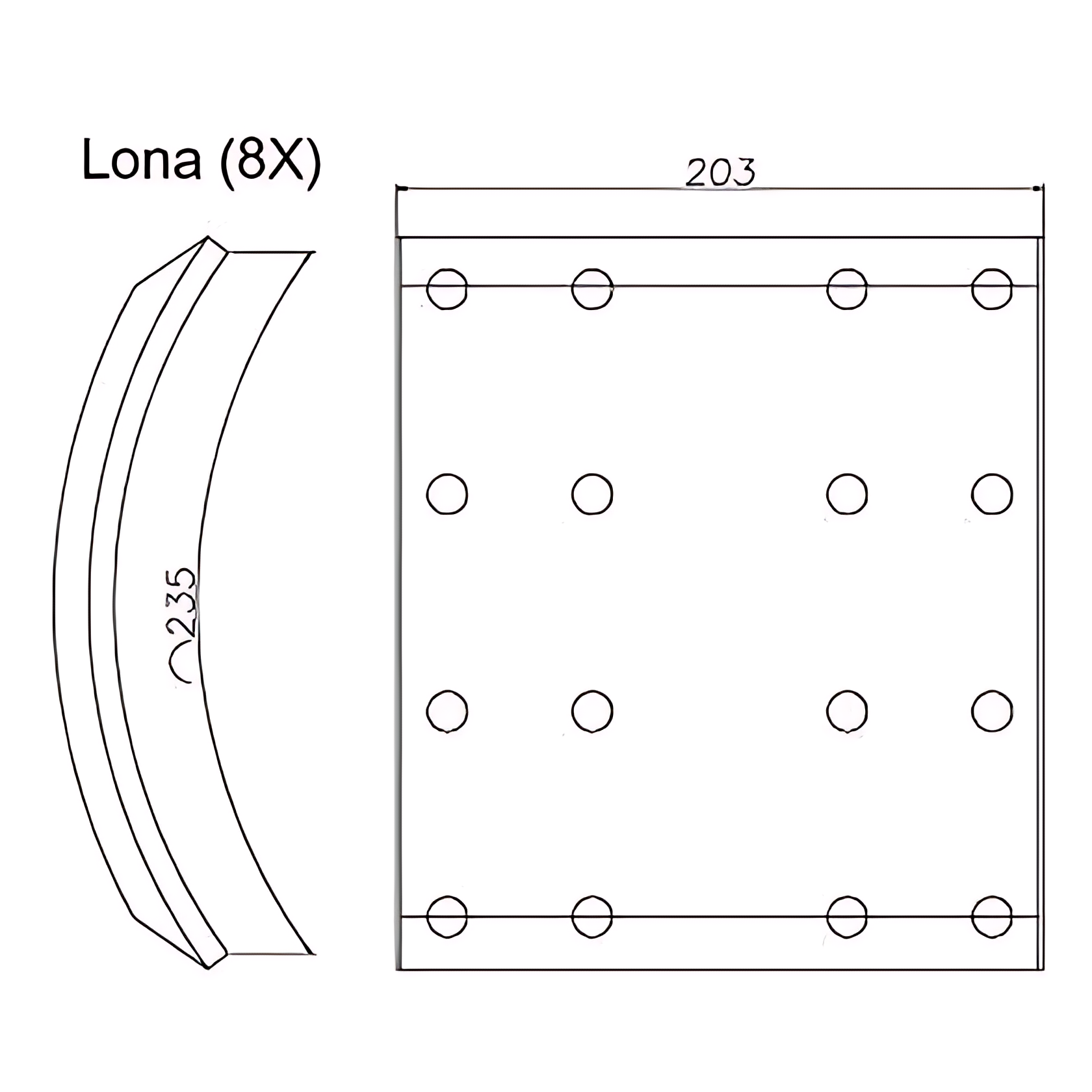 JG LONA FREIO DIANTEIRO STD 0713 ( 142 ) - 0713-142