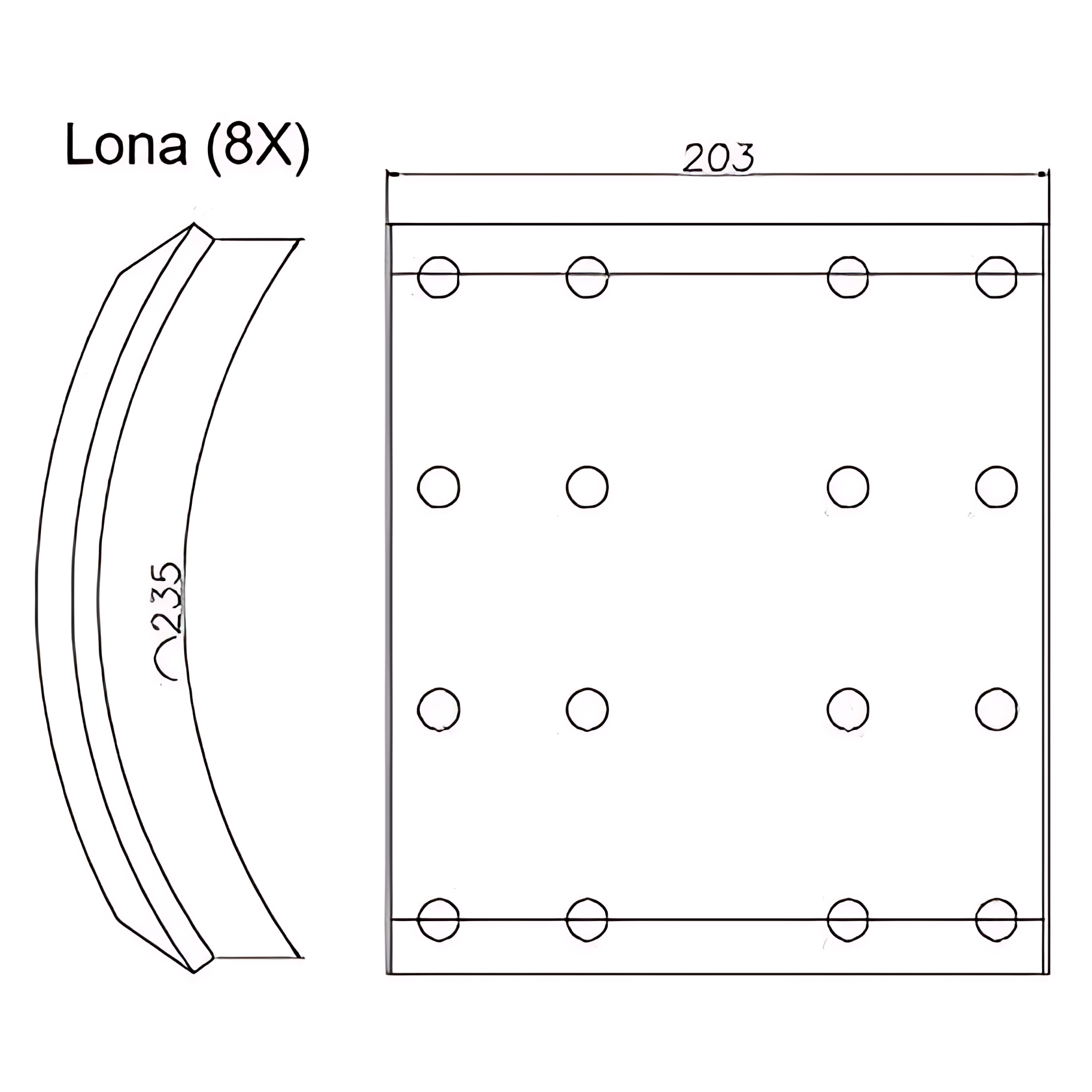 JG LONA FREIO DIANTEIRO 1X 0713X ( 142 ) - ML1645