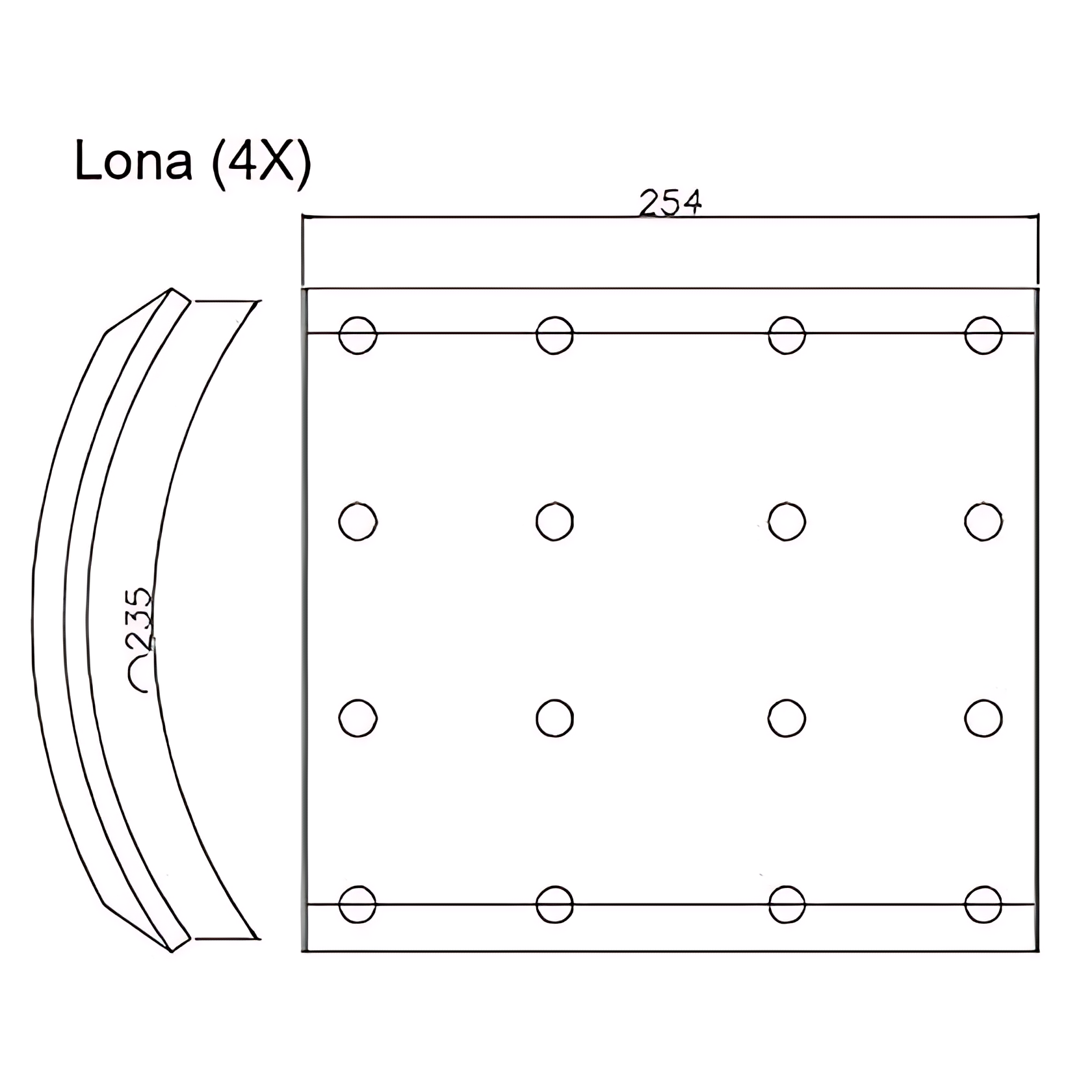 JG LONA FREIO TRASEIRO STD 0714 ( 142 ) - ML1646