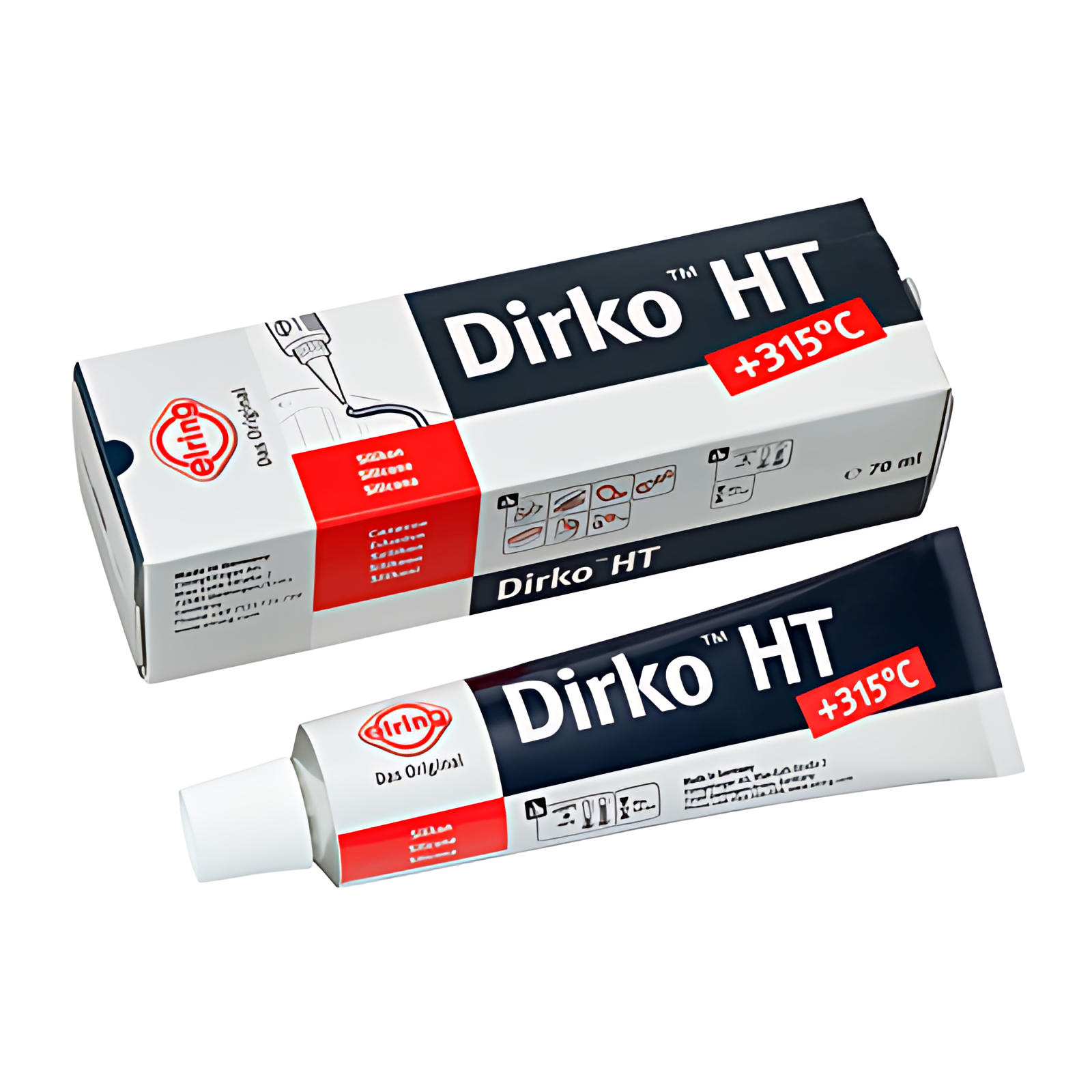 SILICONE PRETO ALTA TEMPERATURA DIRKO 100GR ATÉ 315 GRAUS ML2414 - ML2414