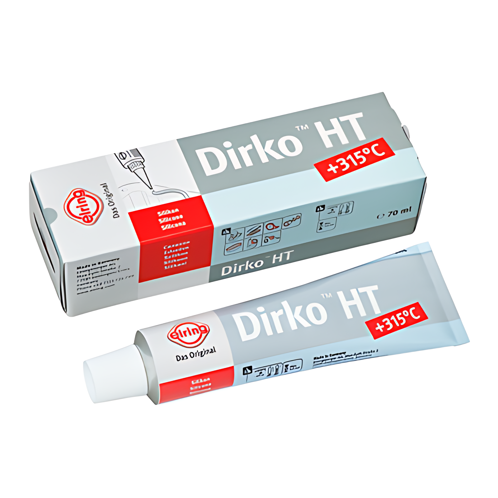 SILICONE CINZA ALTA TEMPERATURA DIRKO 100GR ATÉ 315 GRAUS ML2635 - ML2635