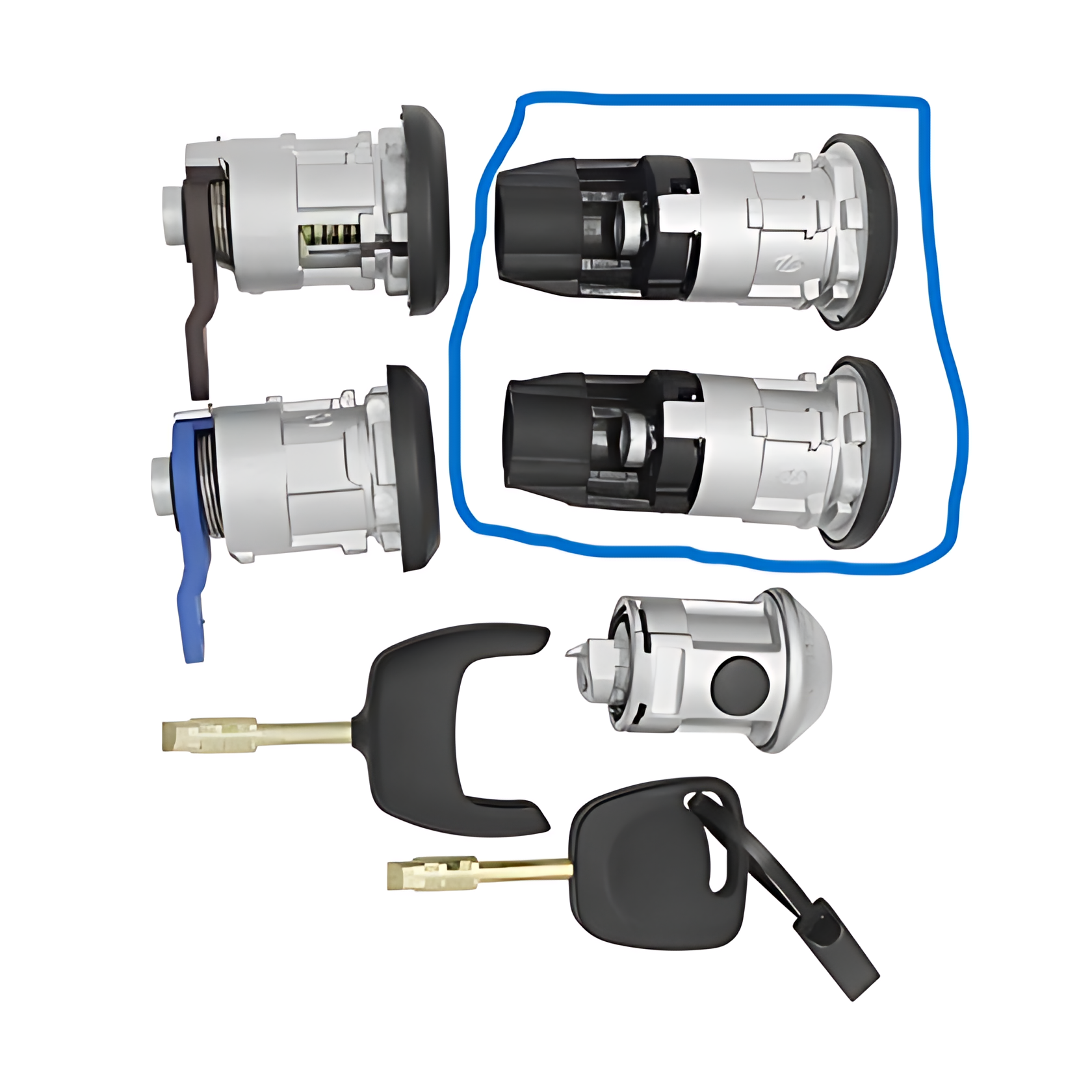 JOGO CILINDROS COM CHAVES ( IGNICAO PORTAS CAPUZ ) - 2103