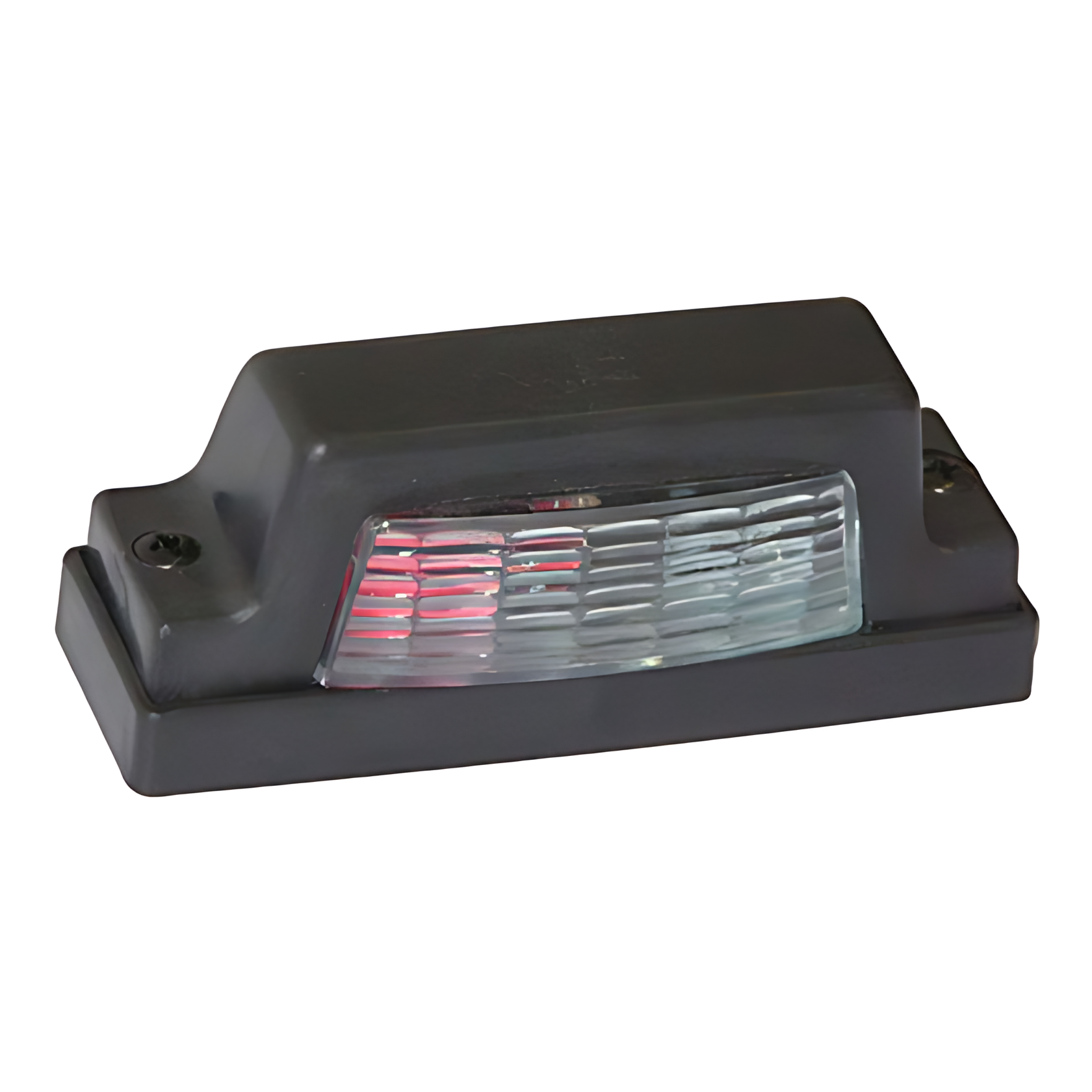 LANTERNA LUZ PLACA 2 LEDS CRISTAL BIVOLT ( CARCACA PRETA) - ML3188