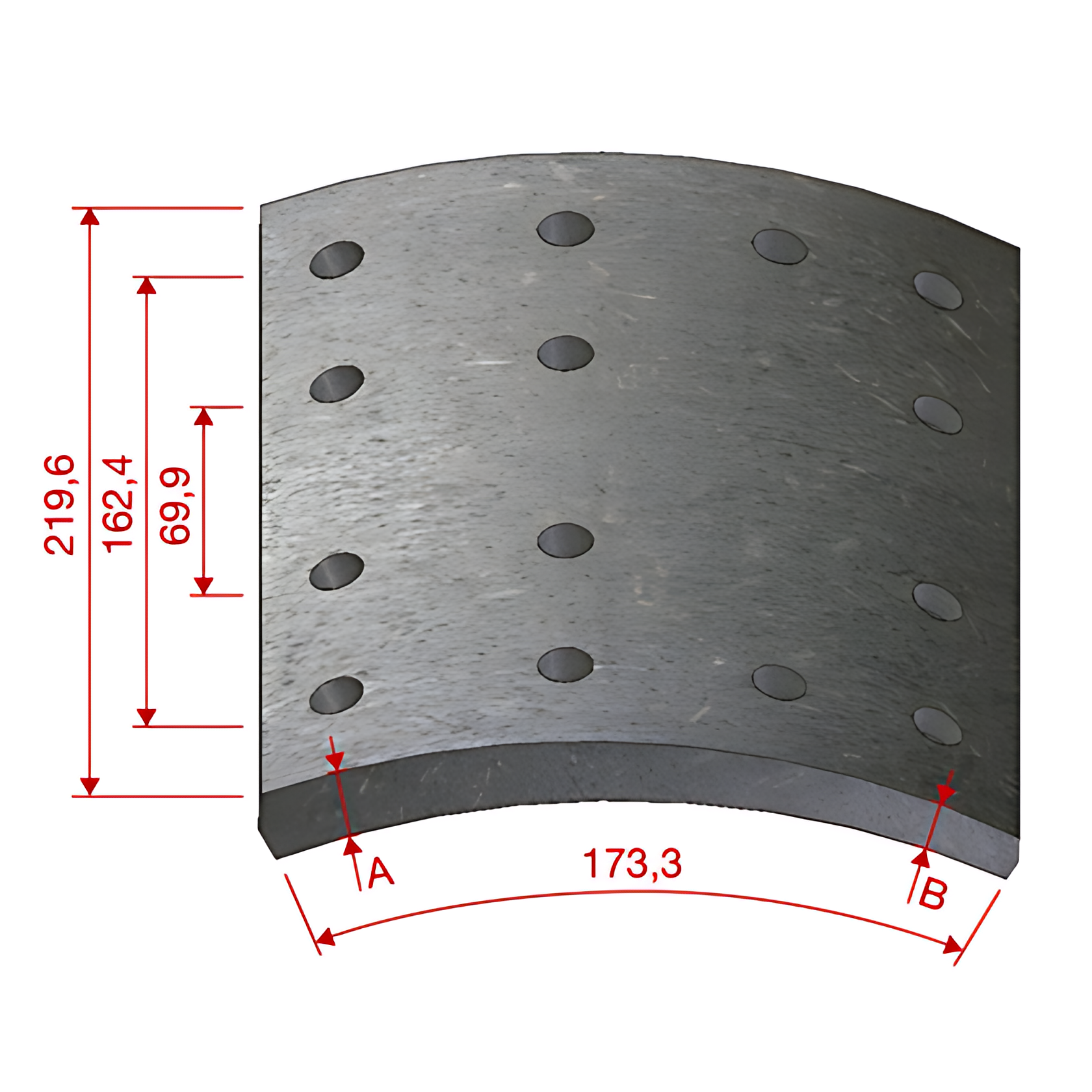 JOGO LONA FREIO STD ( DNA78 ) - MP DC381DNA78