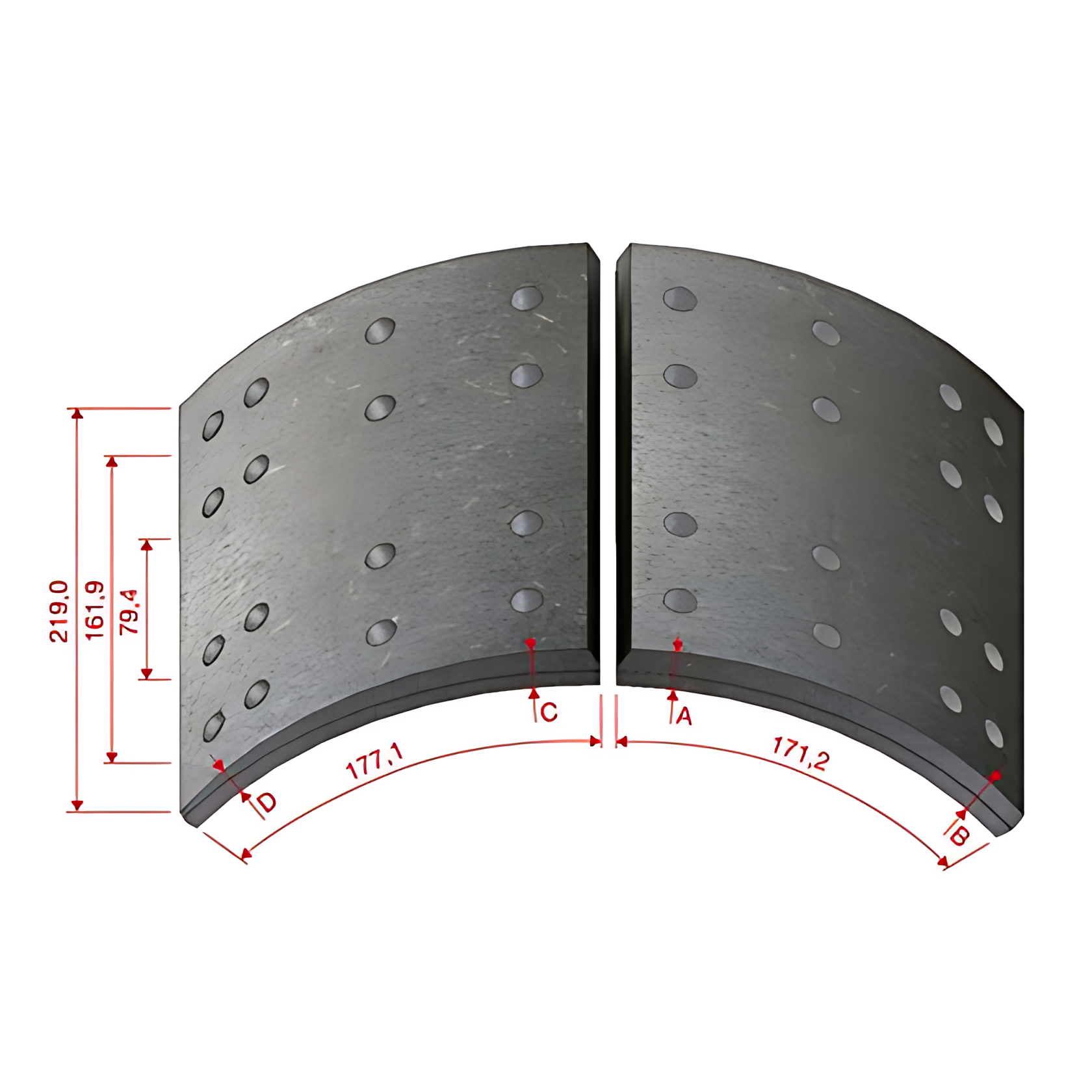 JOGO LONA FREIO STD DFW910 FORMULA MAXI PARTS - MPDFW910
