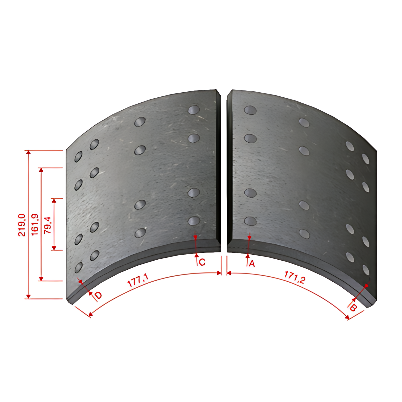 JOGO LONA FREIO 2X (DFW910DNA38XX) - MP DFW910DNA38XX