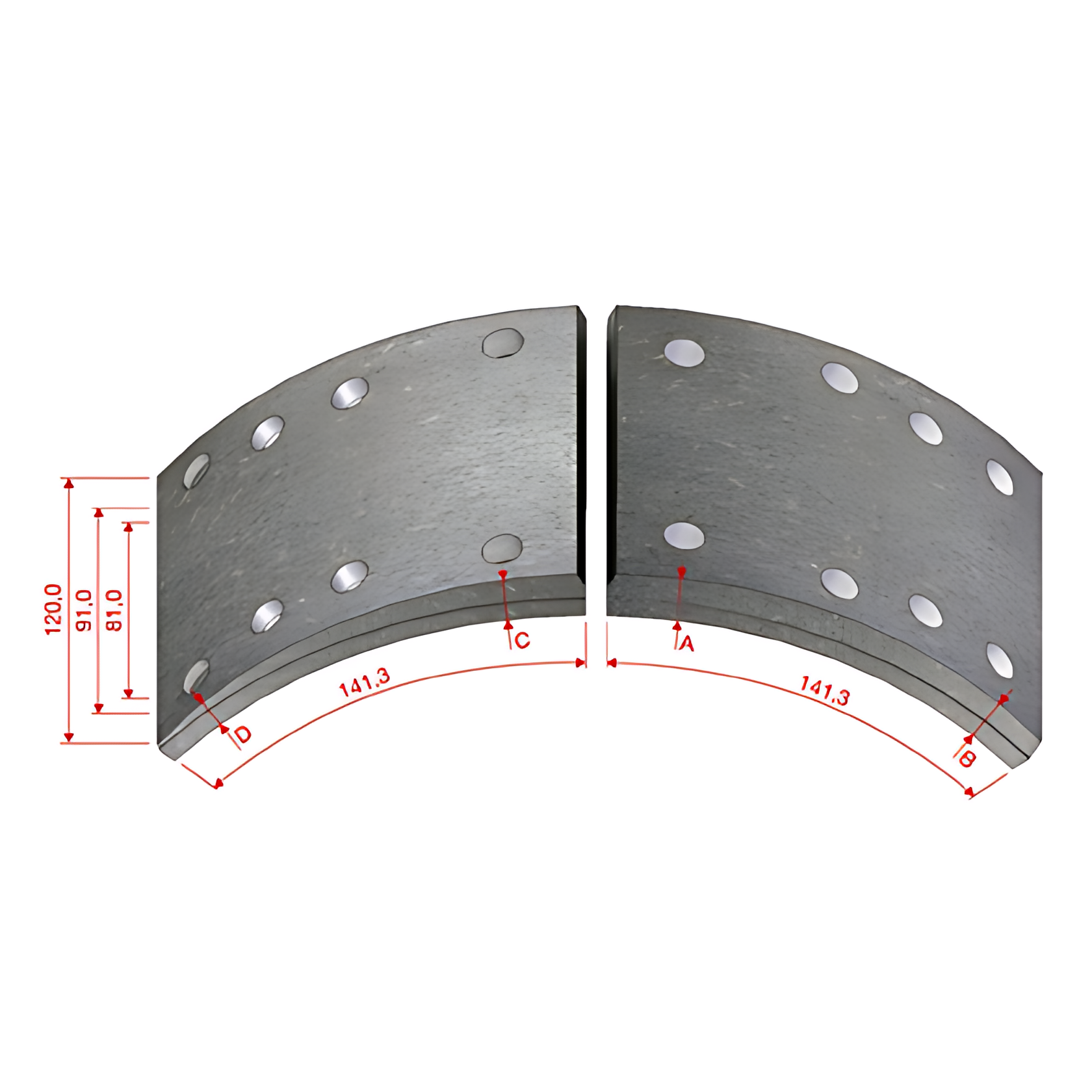 JOGO LONA FREIO STD - 2R0698075E