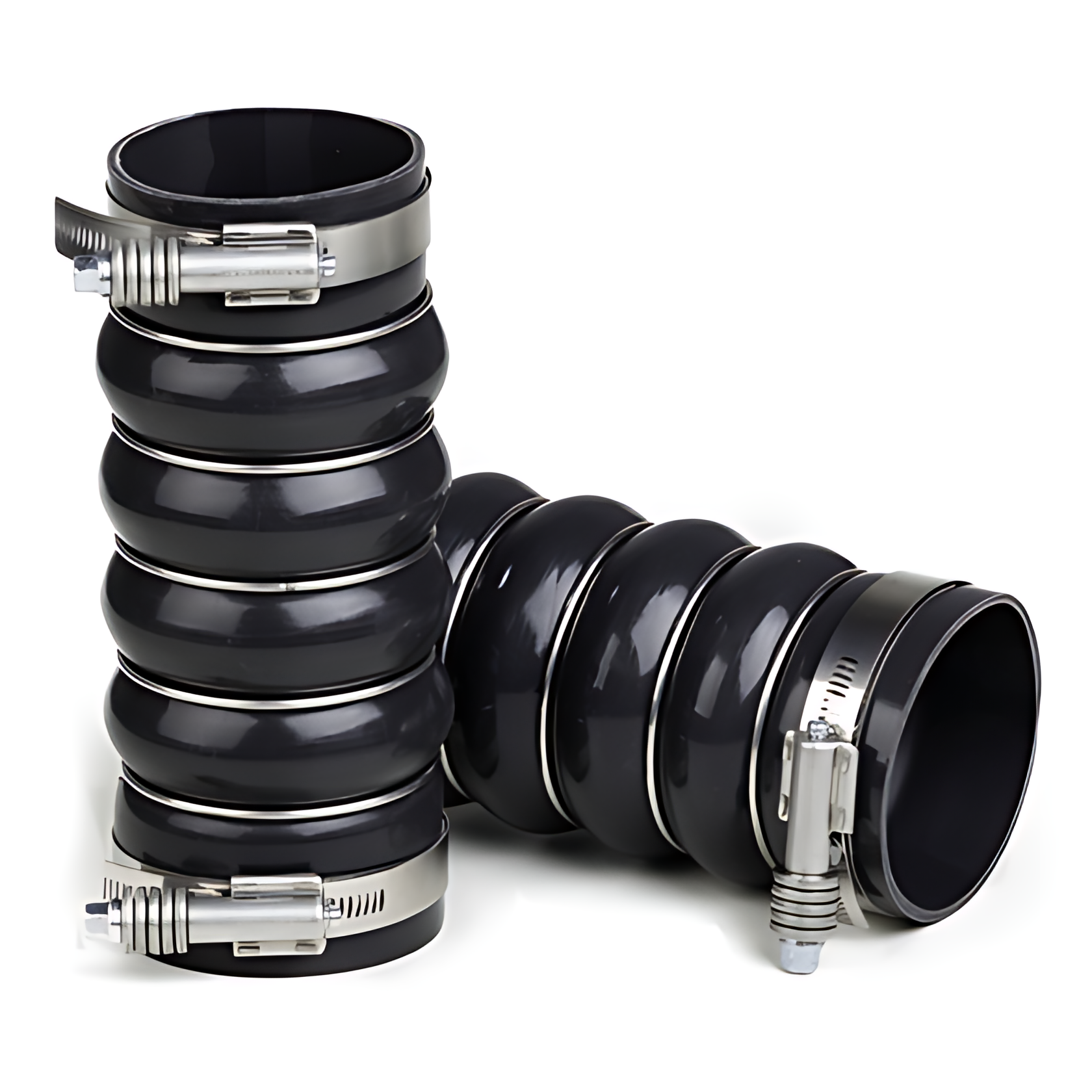 MANGUEIRA INTERCOOLER SILICONE PRETA COM ABRACADEIRA - 6965007175