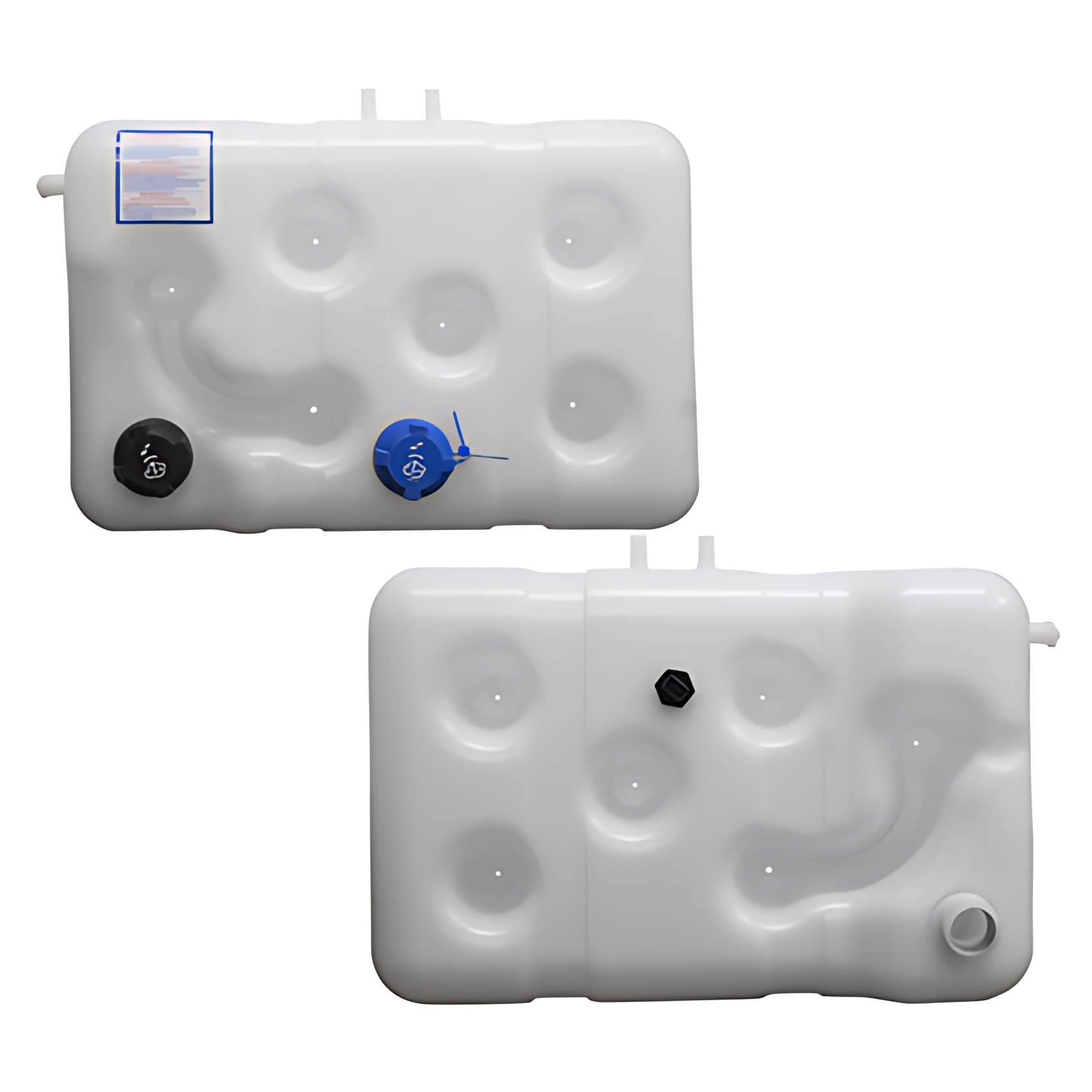 RESERVATORIO AGUA RADIADOR  TAMPAS PLASTICAS ORIGINAL - MP008001P