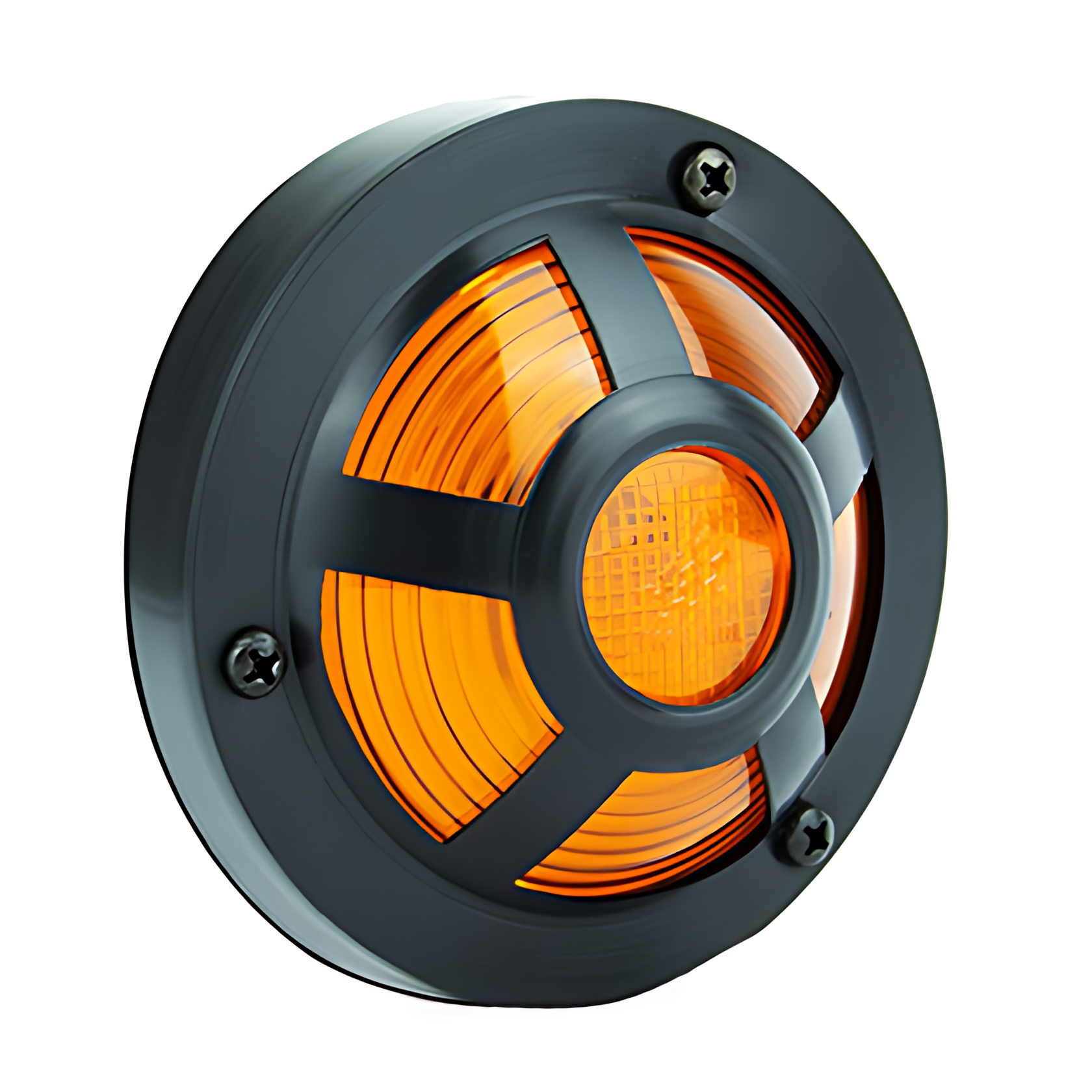 LANTERNA LATERAL LED AMARELA COM ARO PRETO - PL05128141