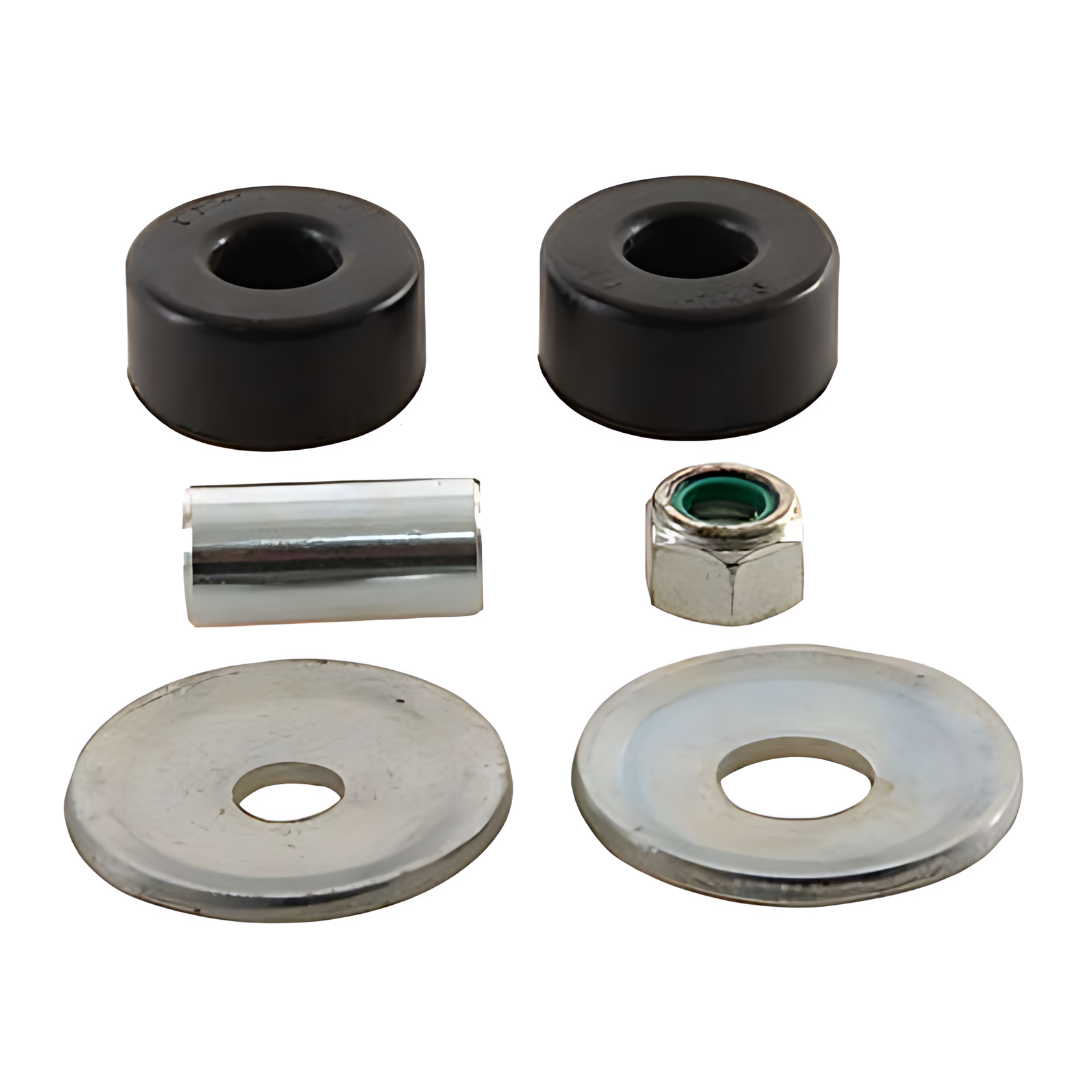 CONJUNTO BUCHAS ARRUELAS TUBO PORCA AMORTECEDOR AGULHA EIXO TRASEIRO E EIXO ARRASTE (SUPERIOR E INFERIOR) - R743A