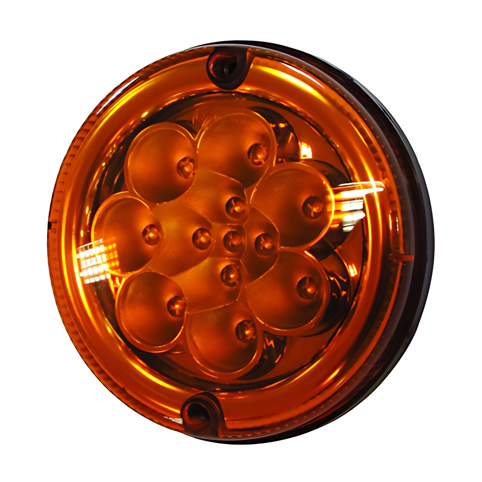 LANTERNA SETA AMBAR 12 LED 12V 125MM ( 2 FIOS FIXACAO FRONTAL  ) - 85124318