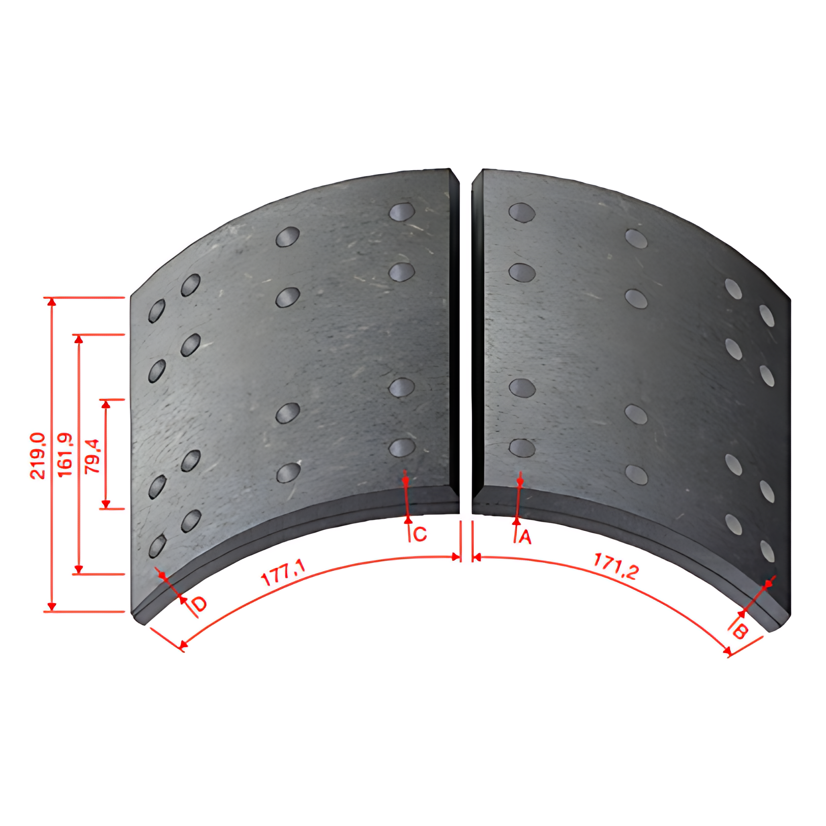 KIT SAPATA FREIO DIANTEIRA TRASEIRA COM LONA - 100000122316