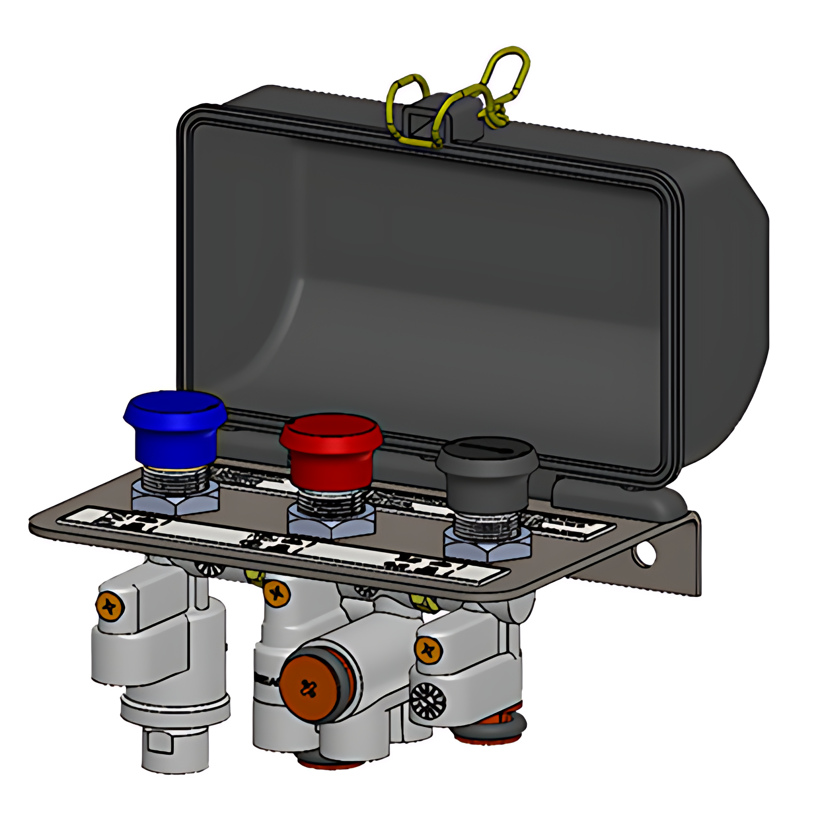 PAINEL COMANDO 3 VALVULAS C/ CAIXA - PA030011