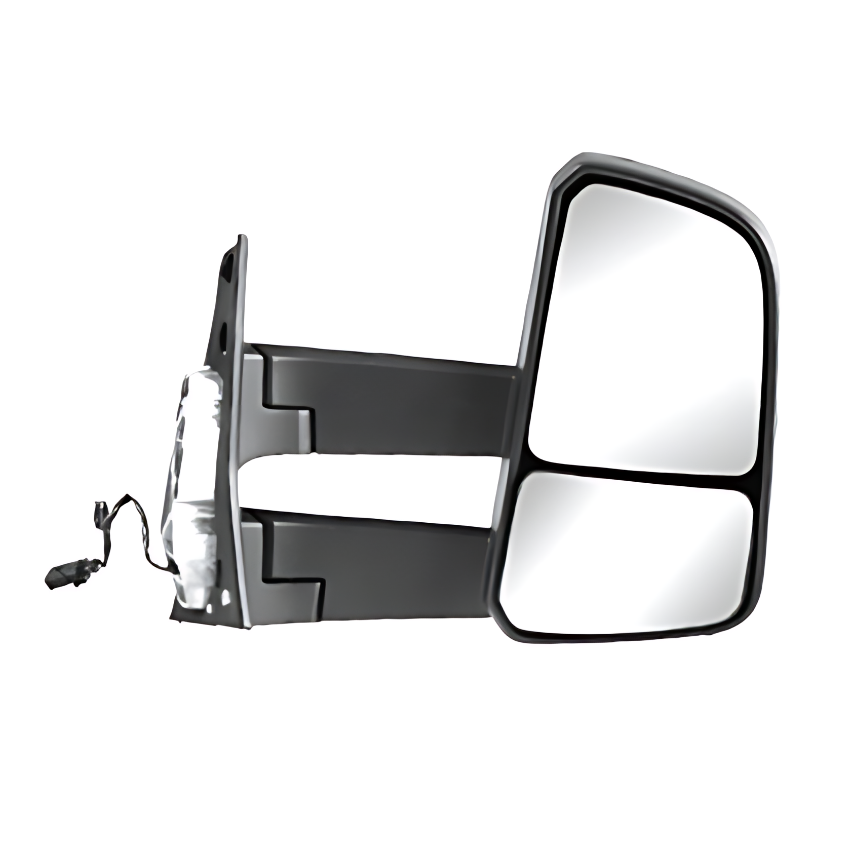 CONJUNTO ESPELHO RETROVISOR LD BIPARTIDO MANUAL CONVEXO ( BRACO CURTO ) - RWAEZ6FX