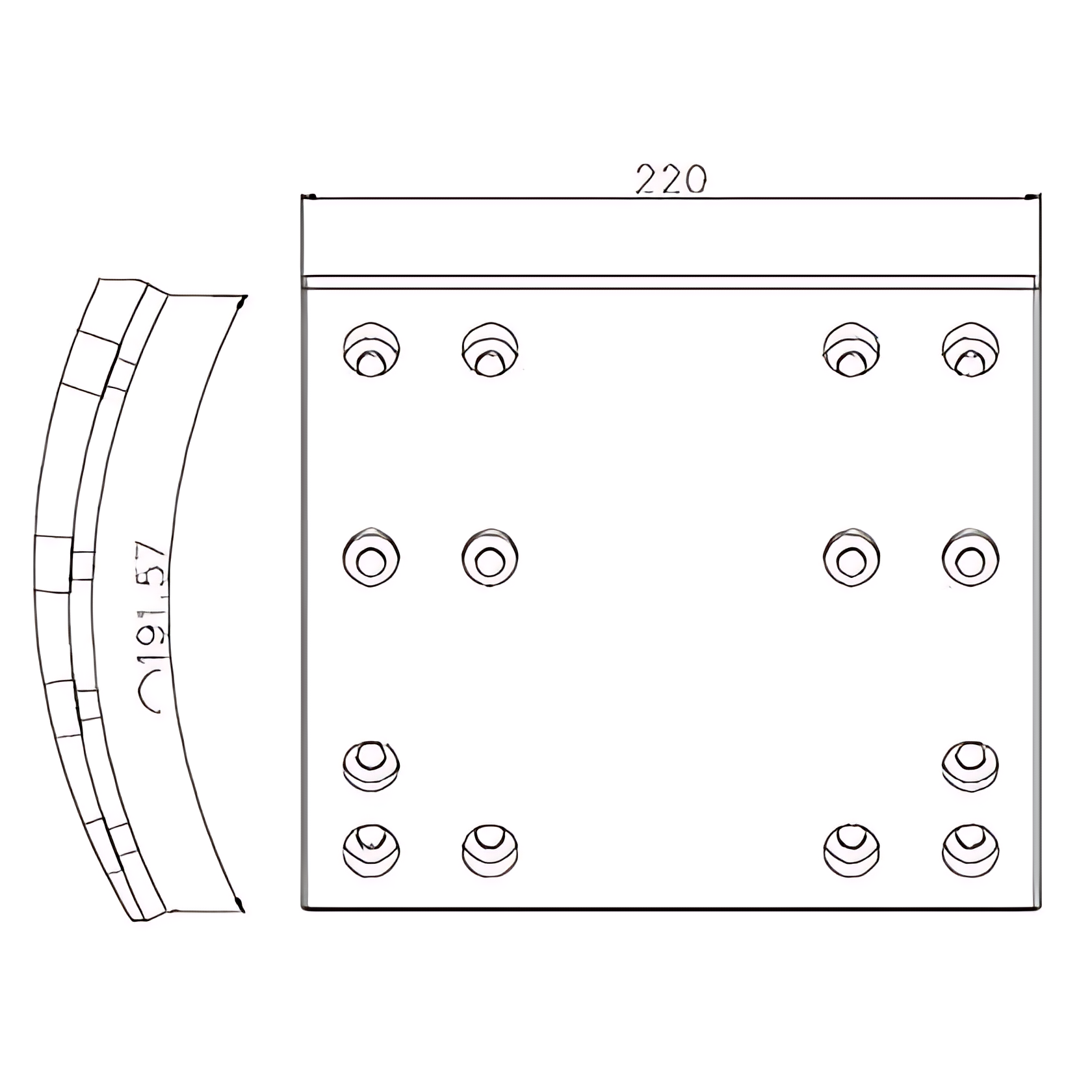 JG LONA FREIO TRASEIRO 1X 0549TX ( 141 ) - 0549TX141