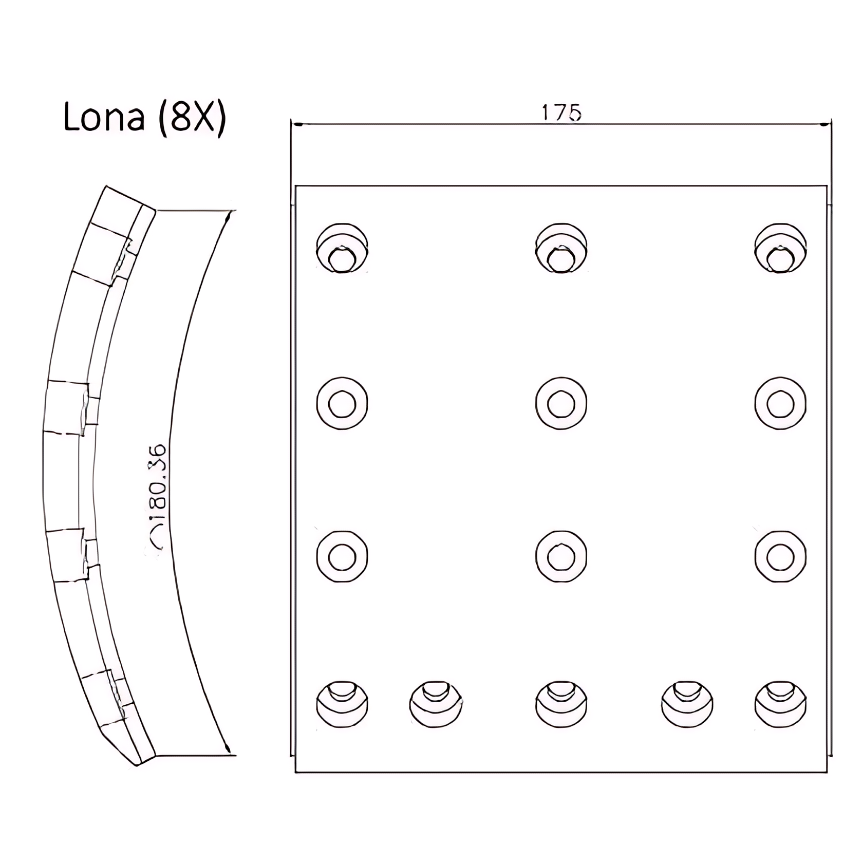 JG LONA FREIO DIANTEIRO STD 0725T ( 140 ) - 0725T140