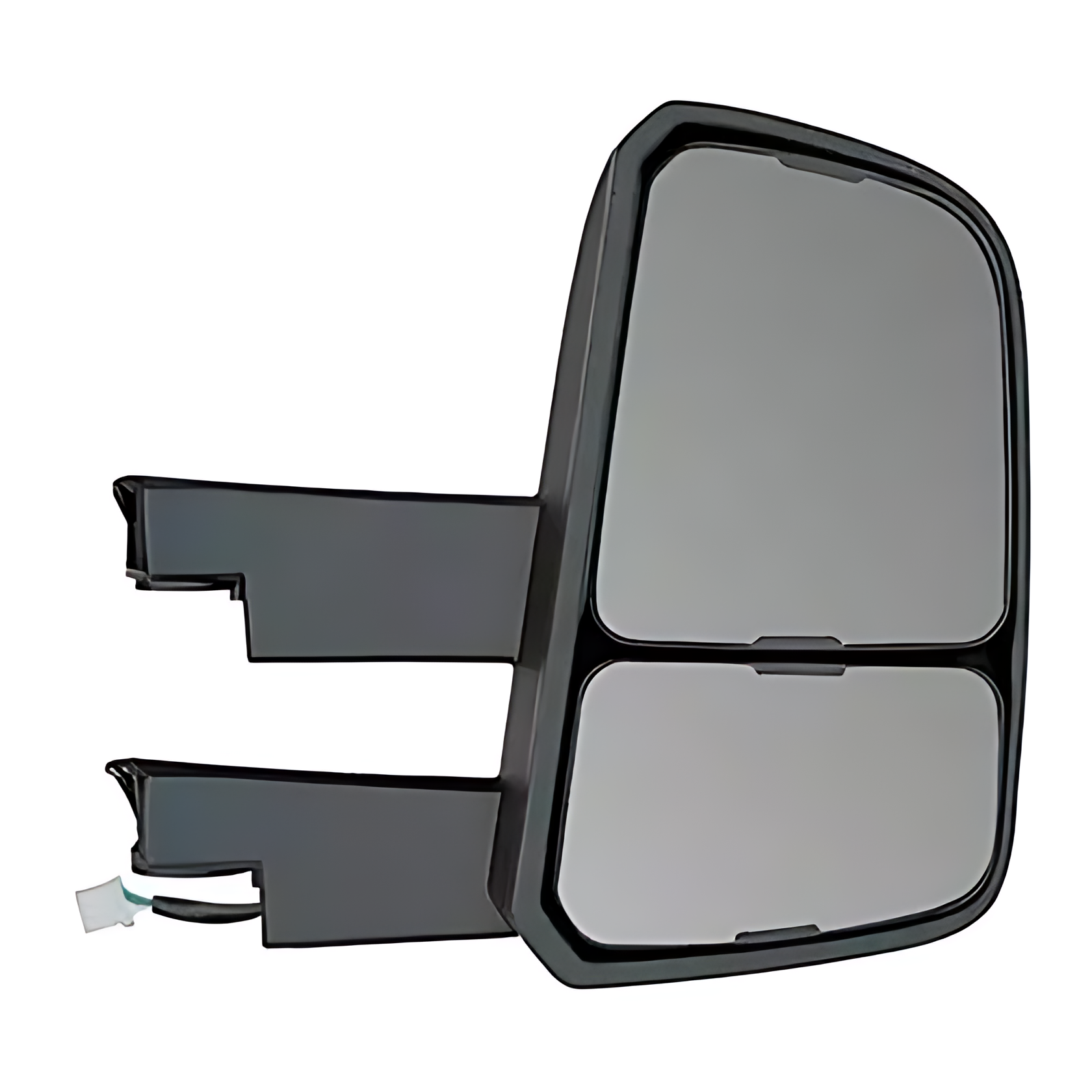 CONJUNTO ESPELHO RETROVISOR LE BIPARTIDO ELETRICO 24V SEM DESEMBACADOR CONVEXO ( BRACO LONGO ) - 23B857501B - Imagem 1