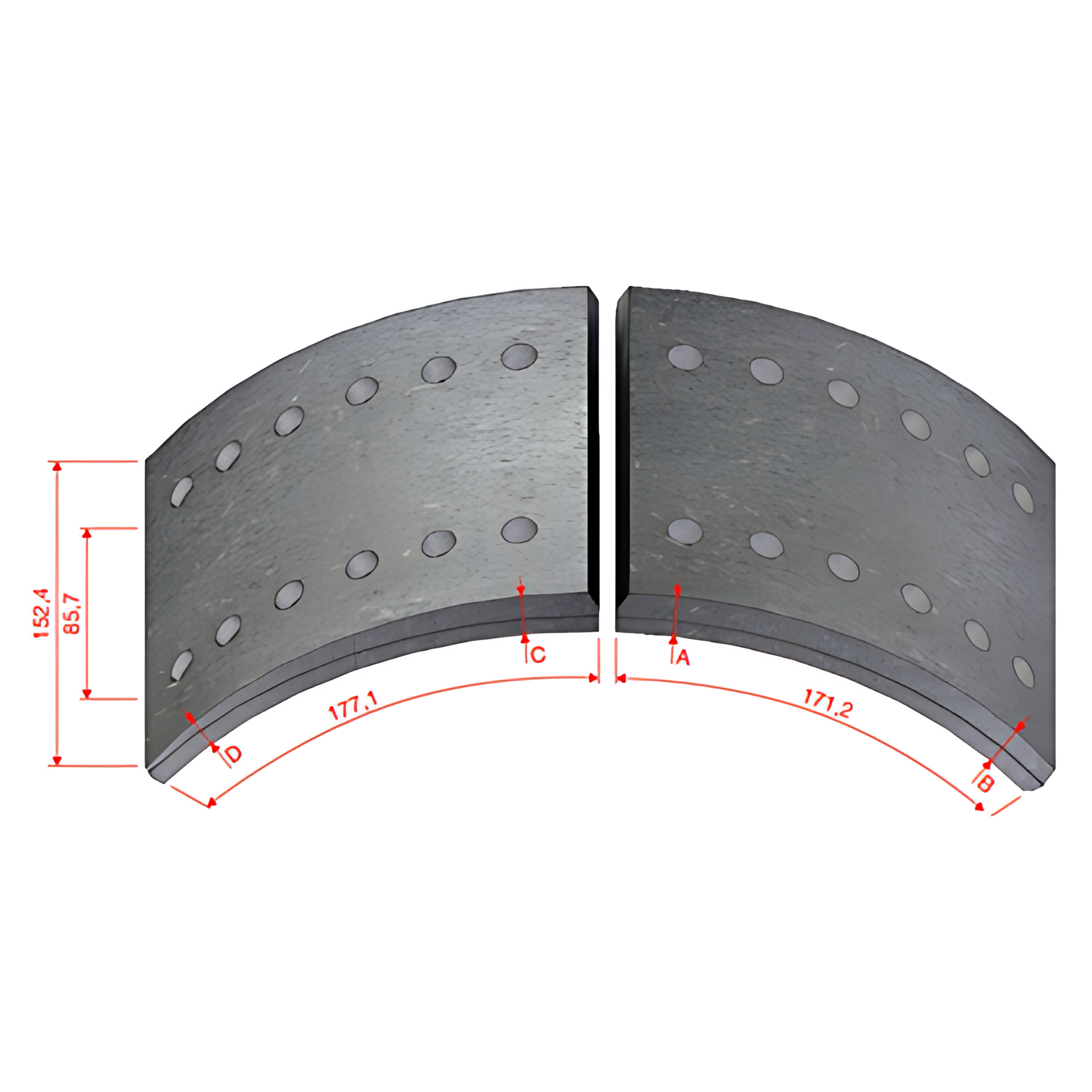 LONA FREIO DIANTEIRO DFW987DNA380 STD CARBON FIBER - DFW987DNA380