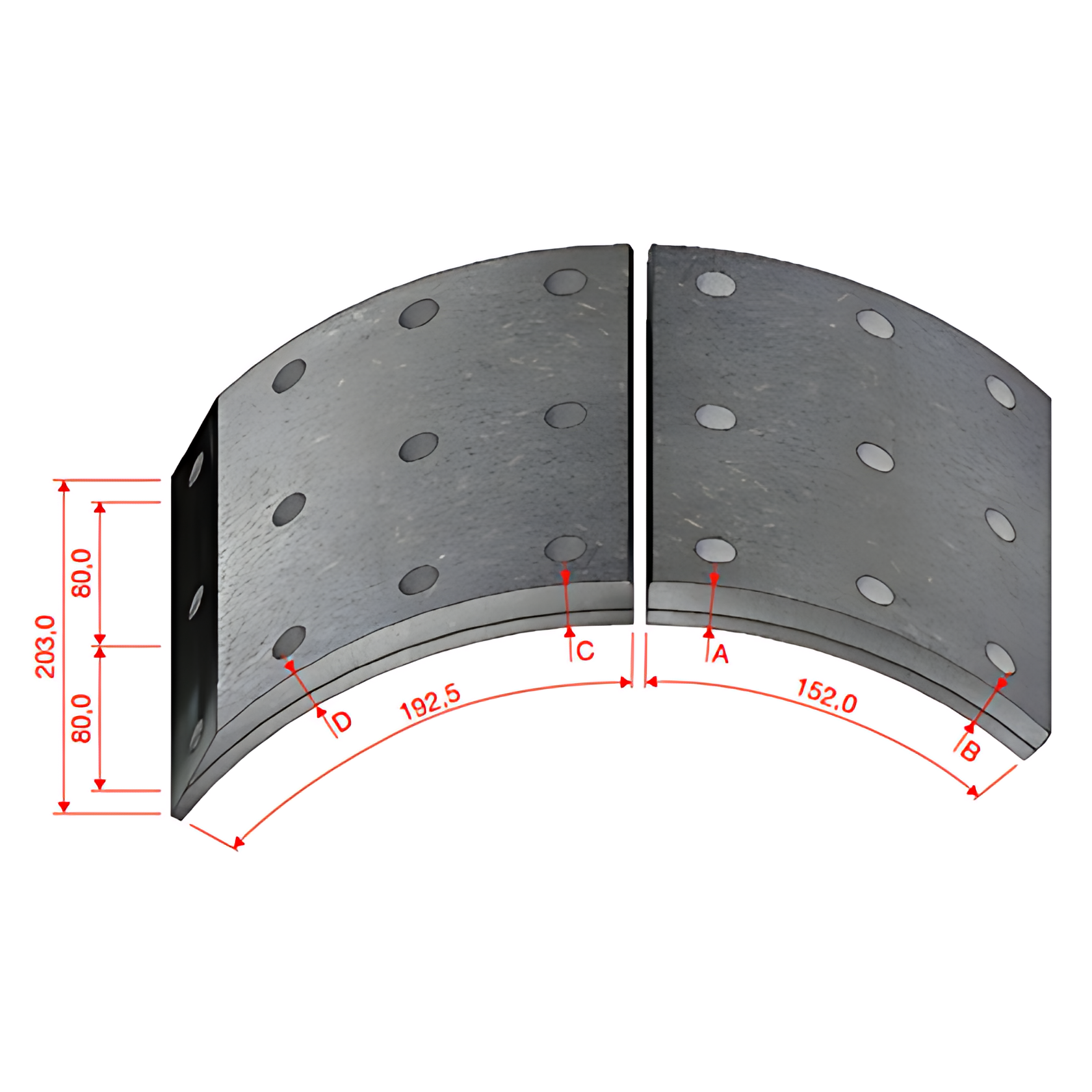 LONA FREIO TRASEIRO DV889DNA380 STD CARBON FIBER - DV889DNA380