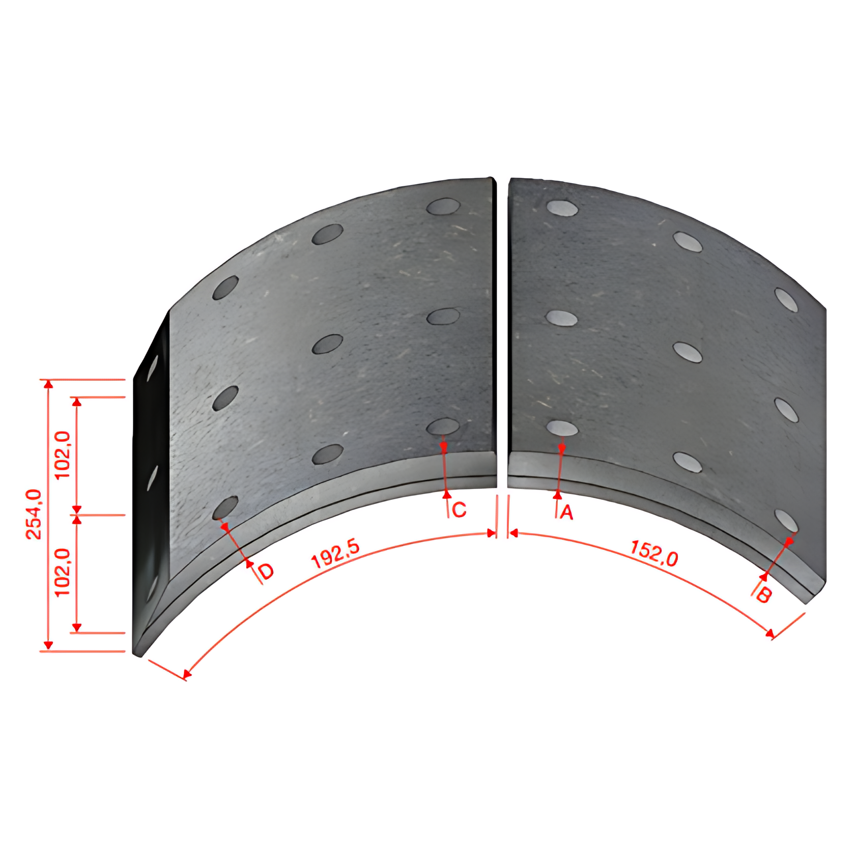 LONA FREIO TRASEIRO DV890DNA380 STD CARBON FIBER - DV890DNA380