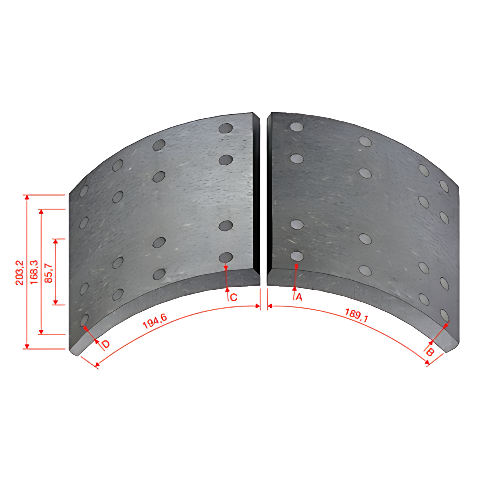 LONA FREIO TRASEIRO DC333DNA380 STD CARBON FIBER - DC333DNA380
