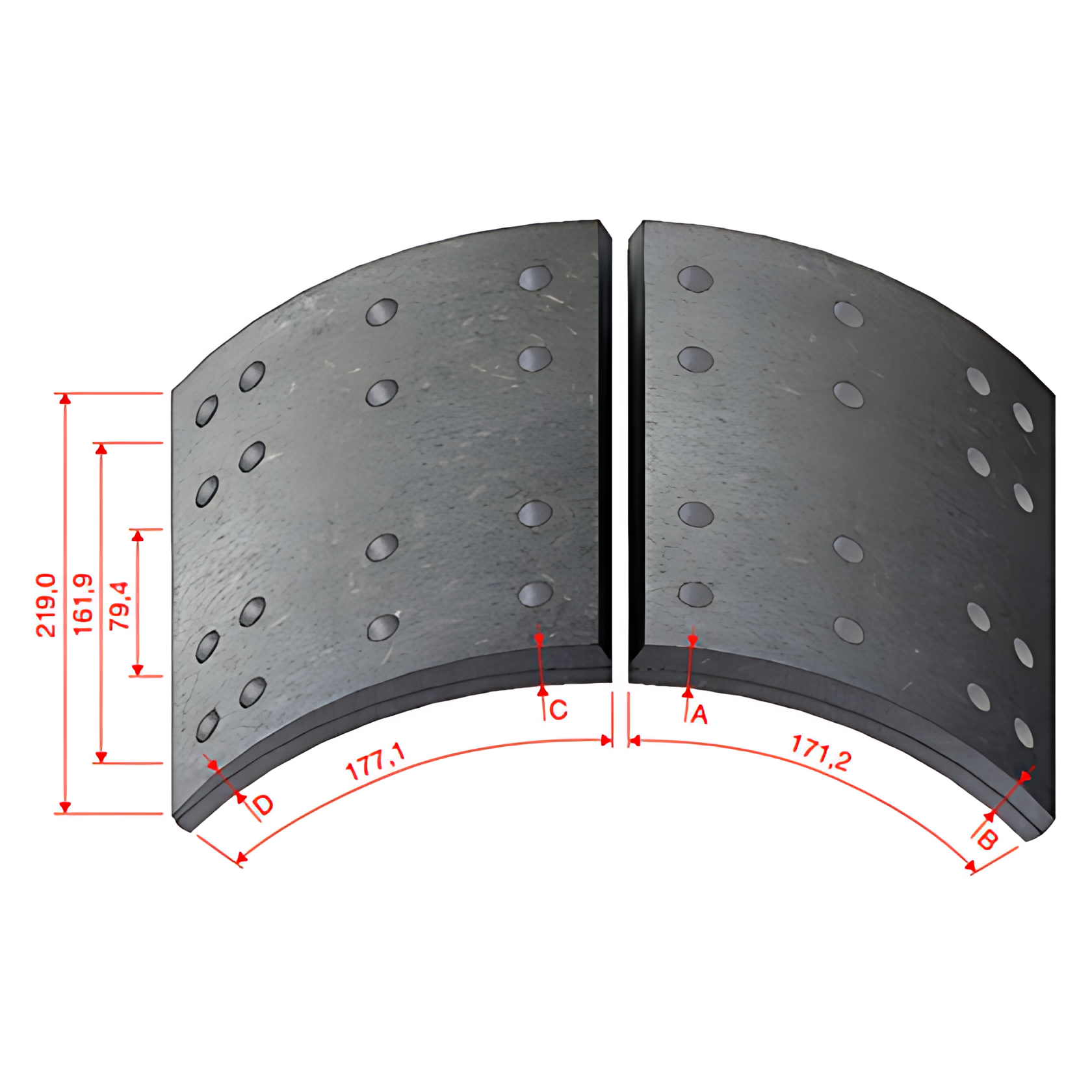 LONA FREIO TRASEIRO DFW910 DNA380 XX CARBON FIBER - DFW910XXDNA380