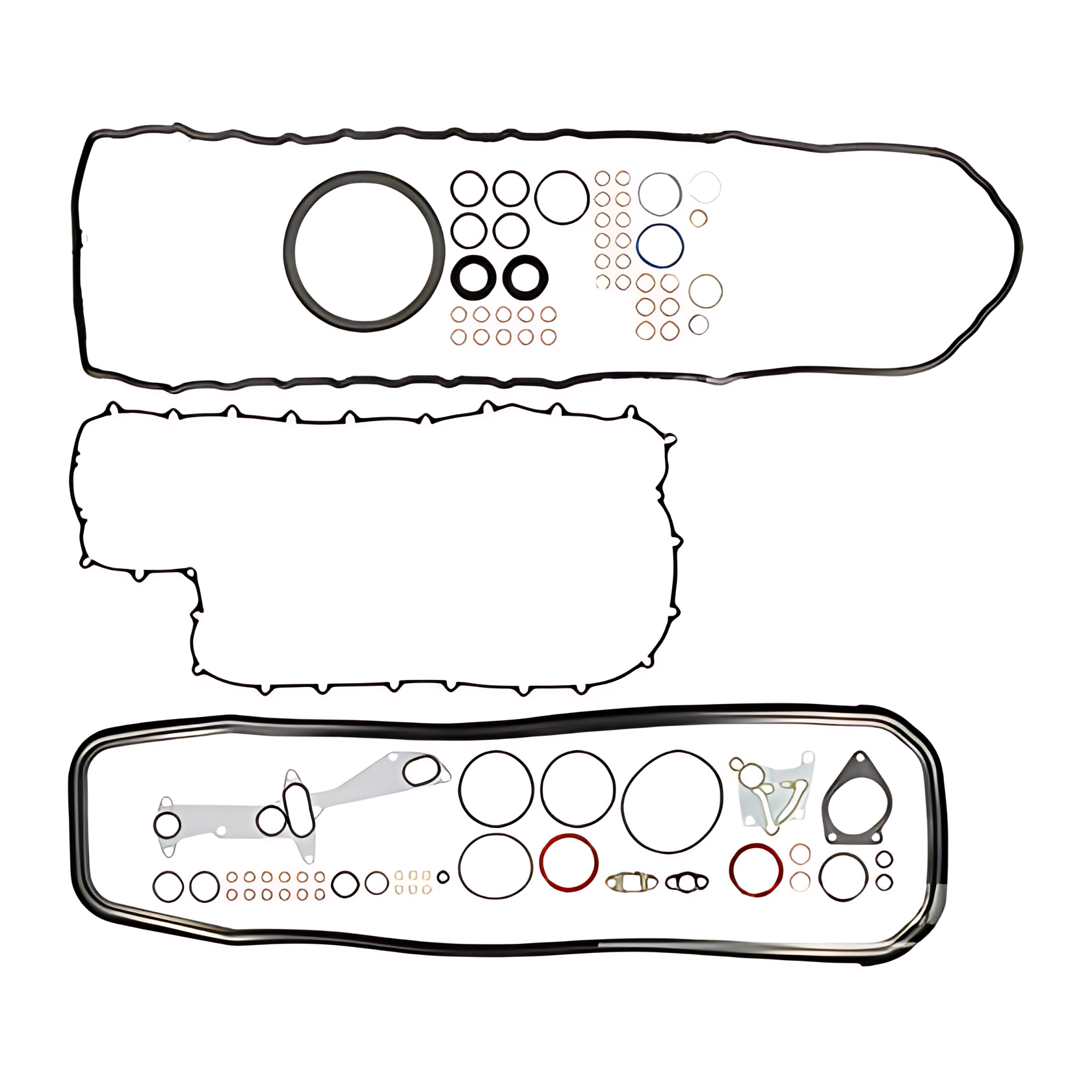 JOGO JUNTA INFERIOR COM RETENTOR MOTOR D12C D F - 083593602