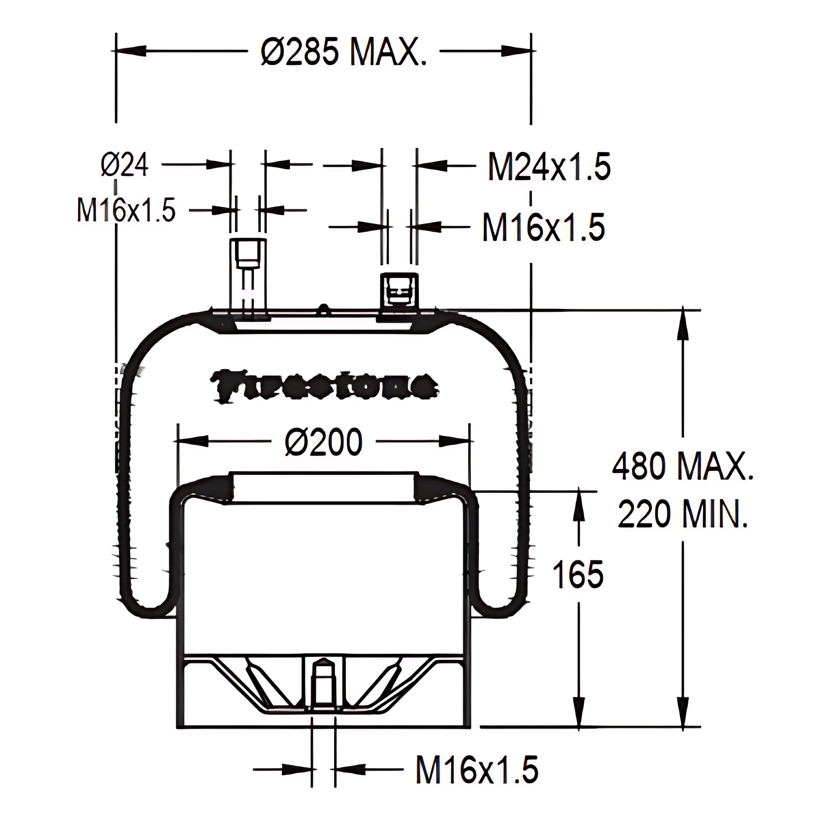 MOLA PNEUMATICA 1R7Z 440-290-C (COM SENSOR) - 10025458