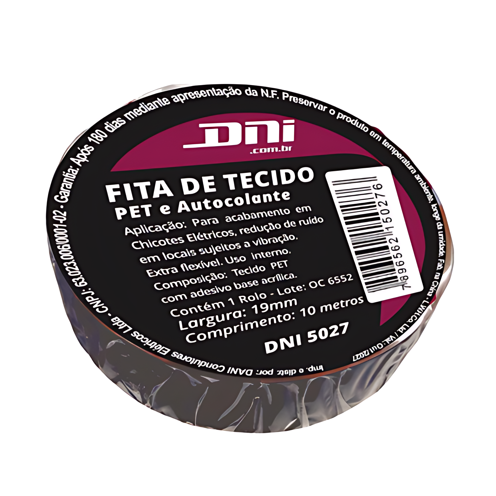 FITA EM TECIDO PET AUTOCOLANTE ANTI RUIDO EXTRA FLEXIVEL 19MMX10M ECOLOGICA - DNI5027