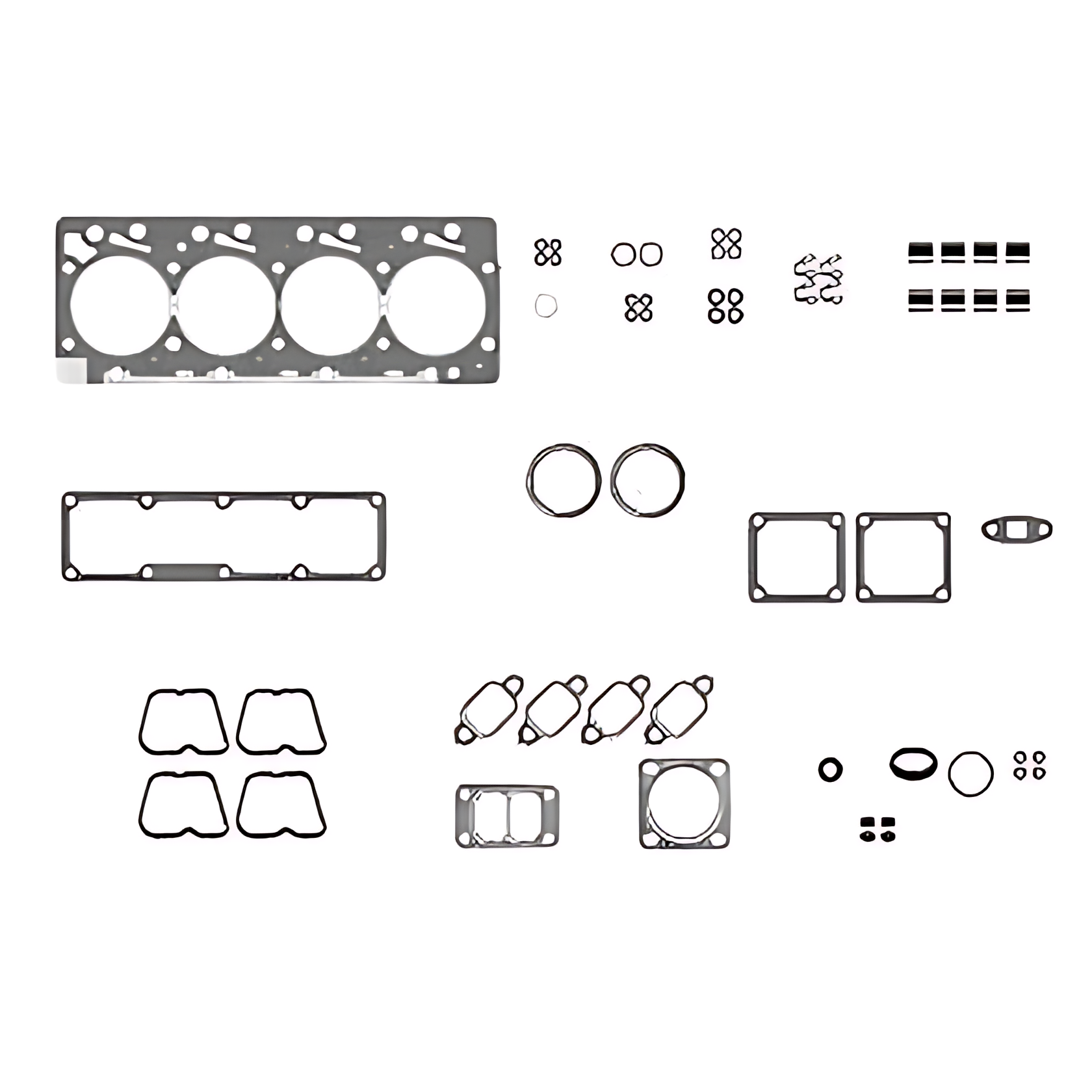 JOGO JUNTAS SUPERIOR MOTOR CUMMINS 4BTAA 3.9 4CIL COM RETENTOR - J&RS-2304/4