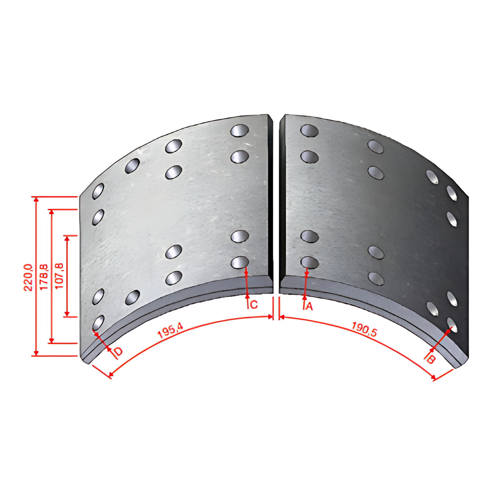 JOGO LONA FREIO TRASEIRA STD (DFW411DNA38+KEVLAR) - DFW411DNA38K