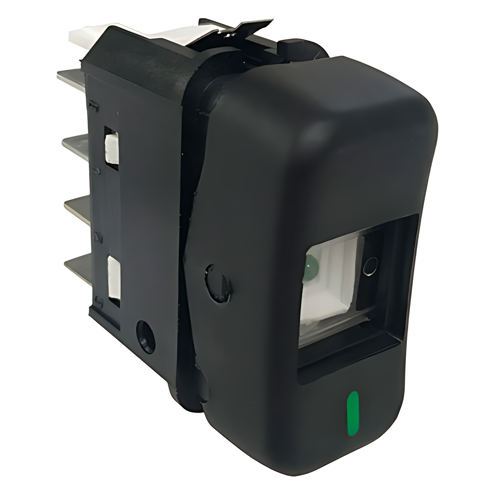 INTERRUPTOR TECLA 24V PRETO DUPLO COM RETORNO - IM11604