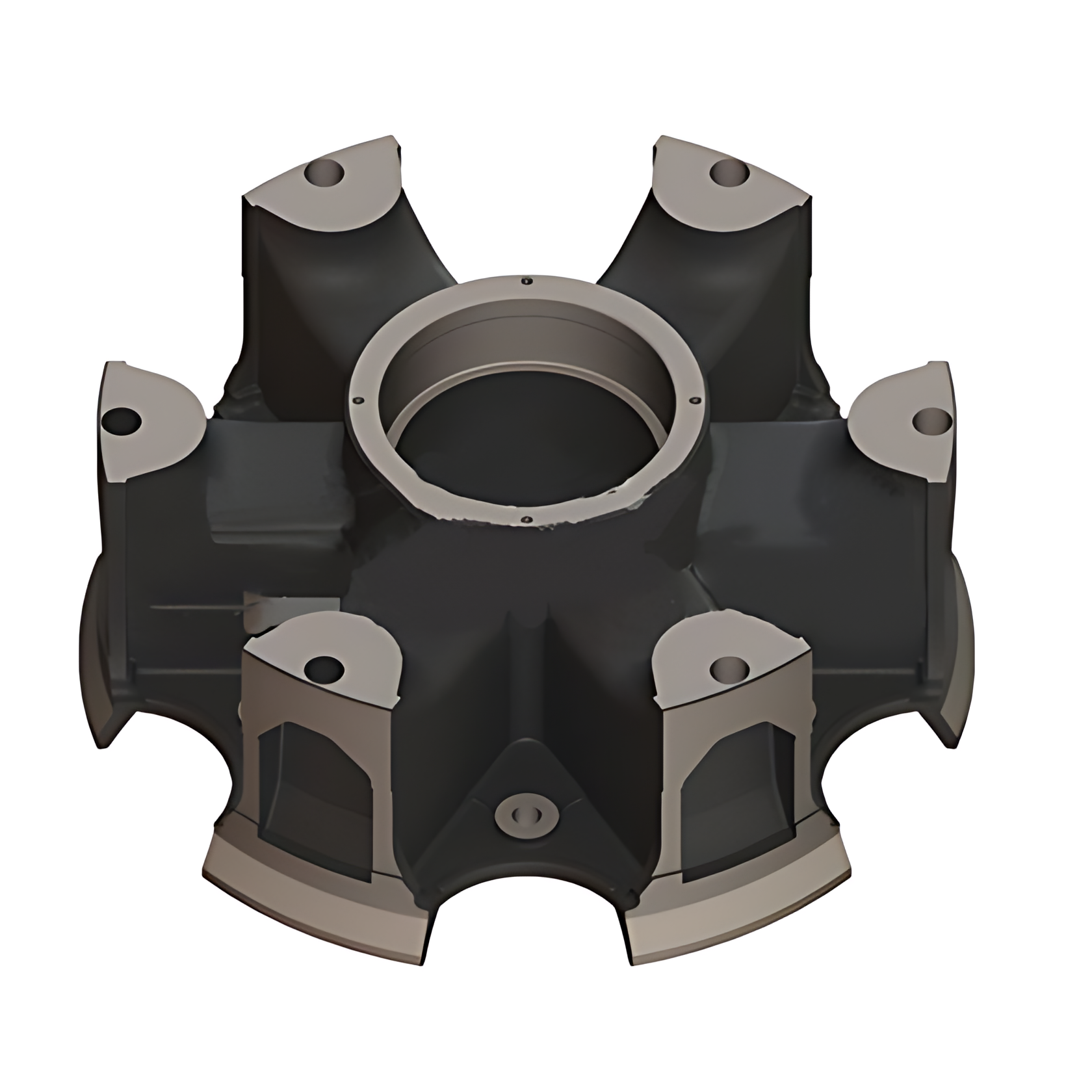 CUBO RODA RAIADO ARO 22" 6 RAIOS - CRCR002F