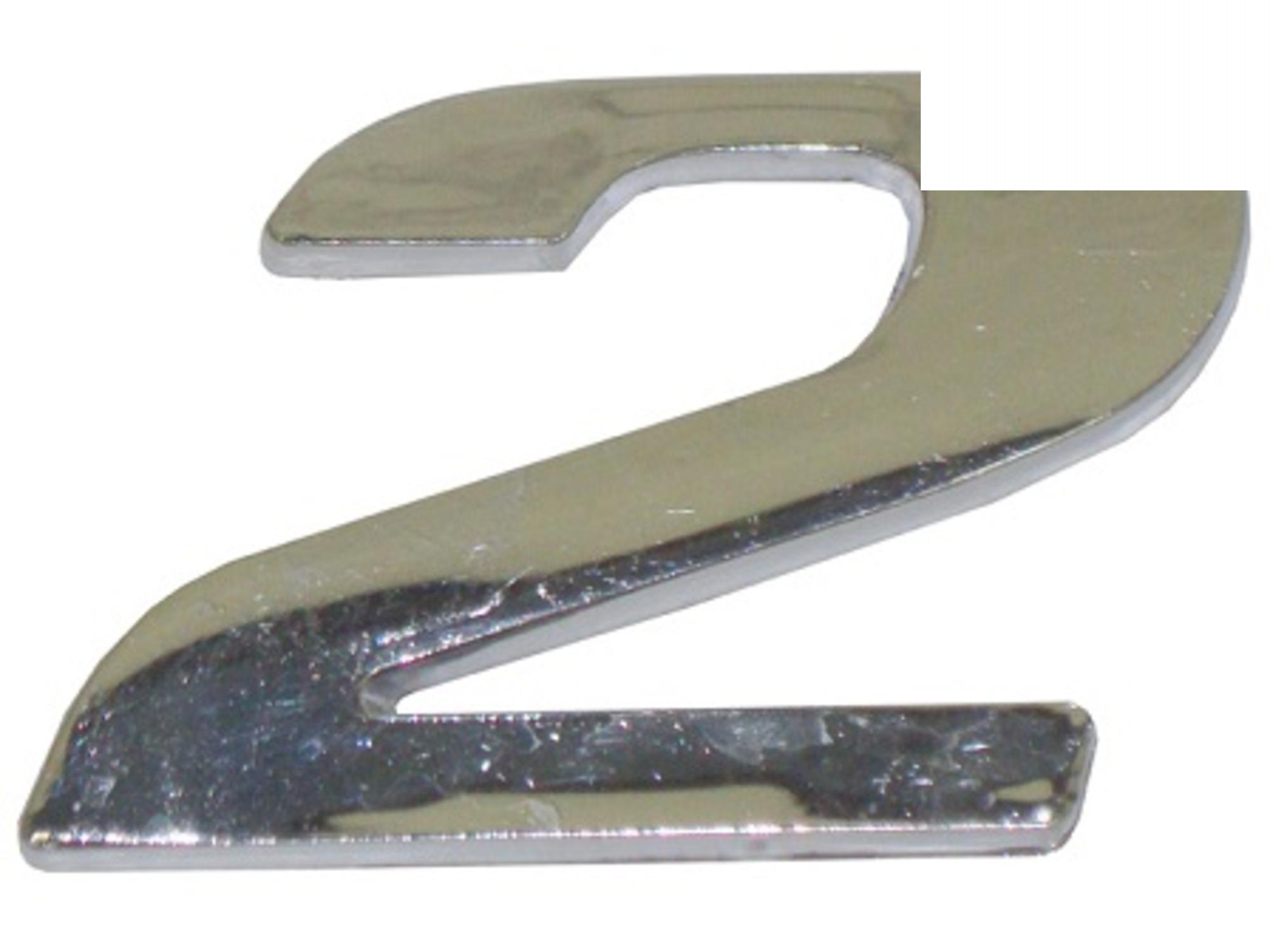 EMBLEMA NUMERO 2 CROMADO - 9438171314