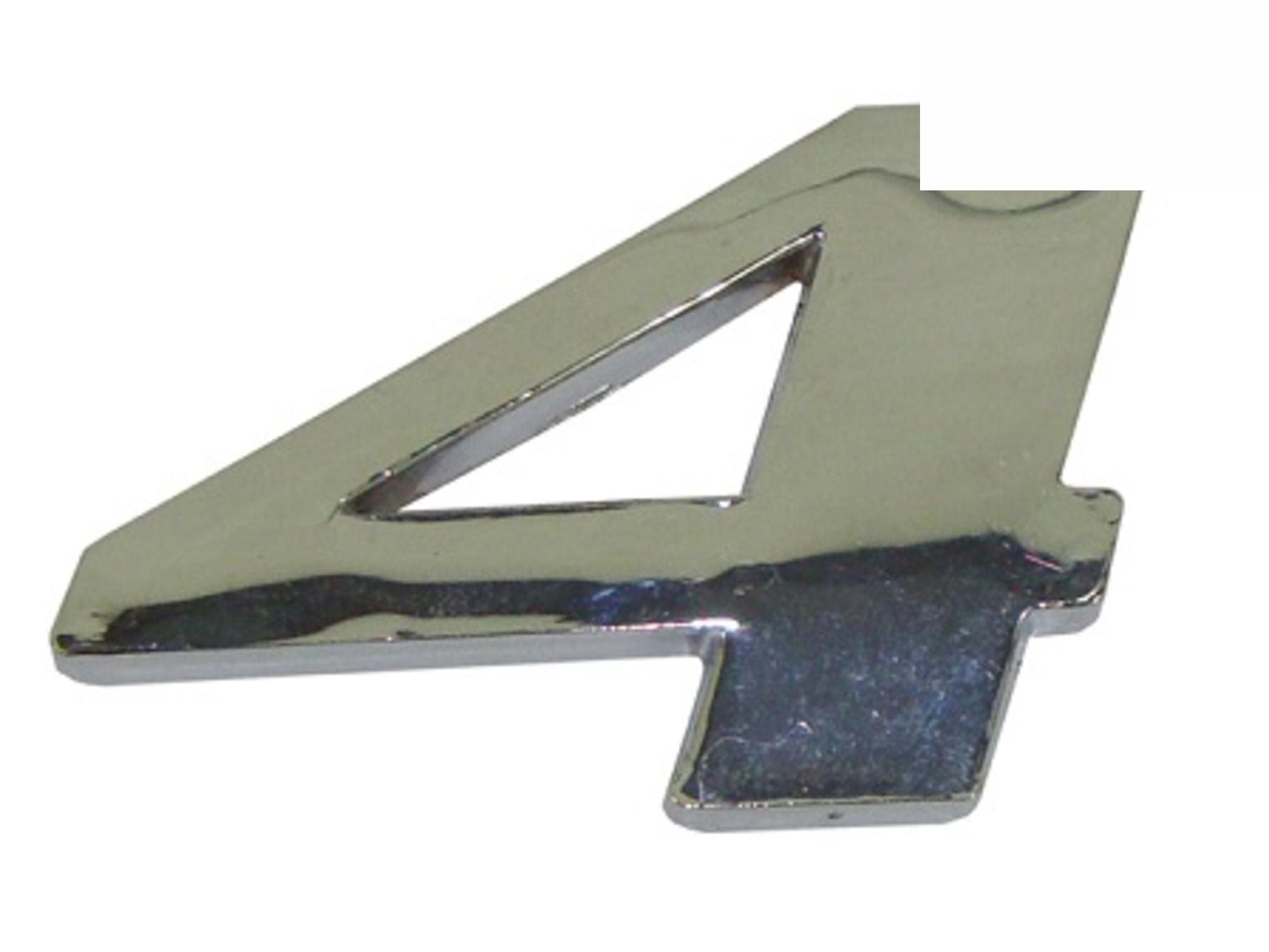 EMBLEMA NUMERO 4 CROMADO - 9438171514