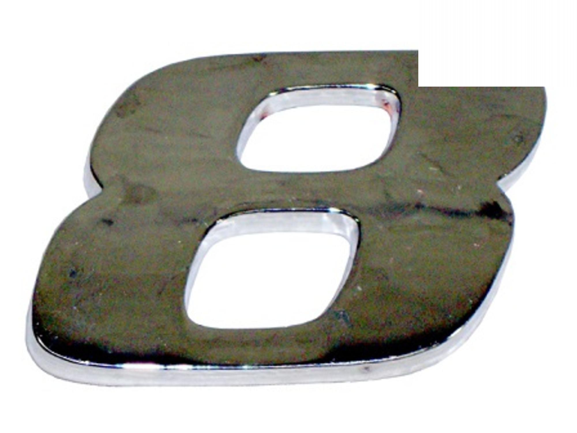 EMBLEMA NUMERO 8 CROMADO - 9438171914