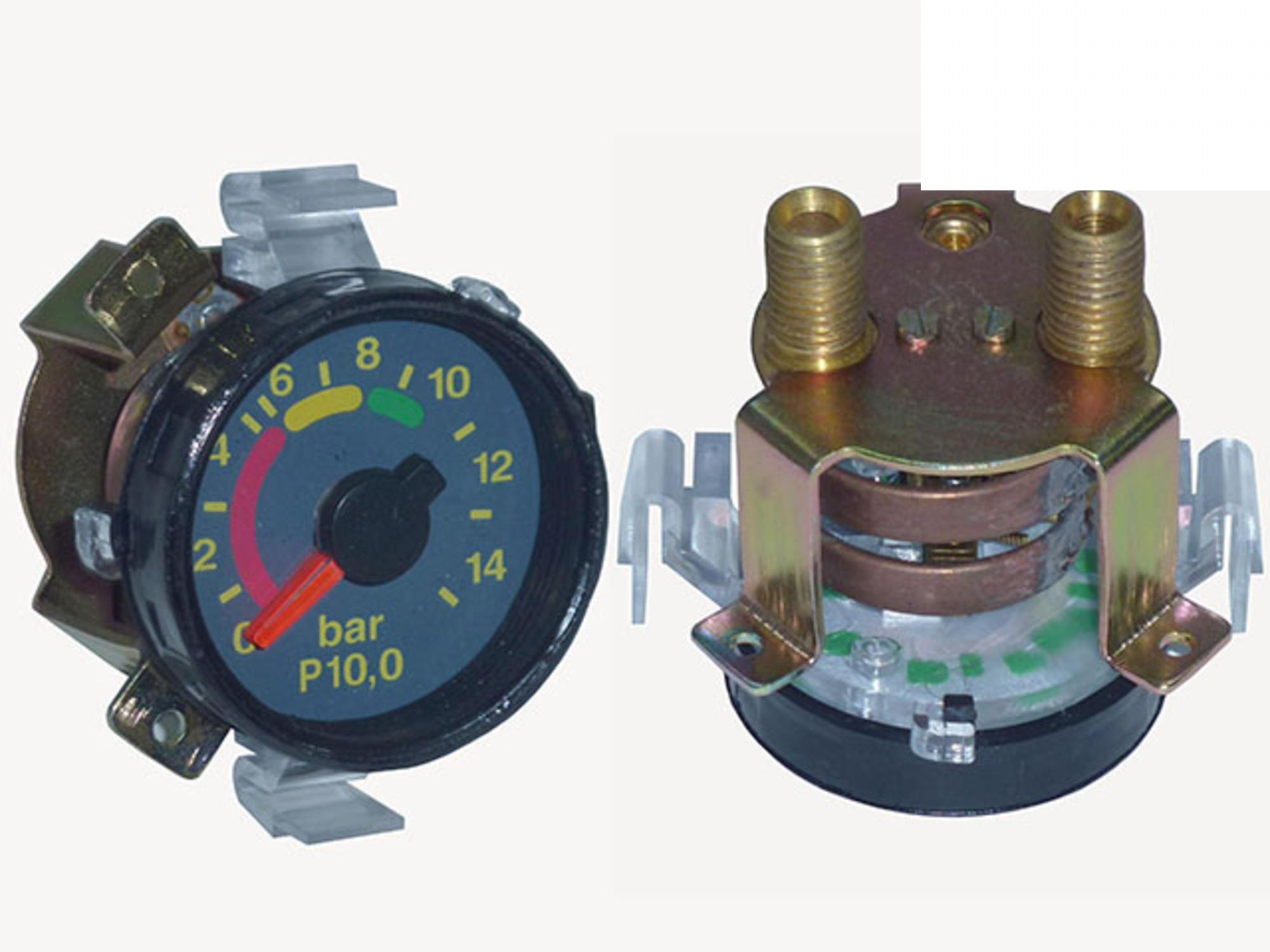 MANOMETRO DUPLO(ROSCA EXTERNA)55MM PRETO - 15427008