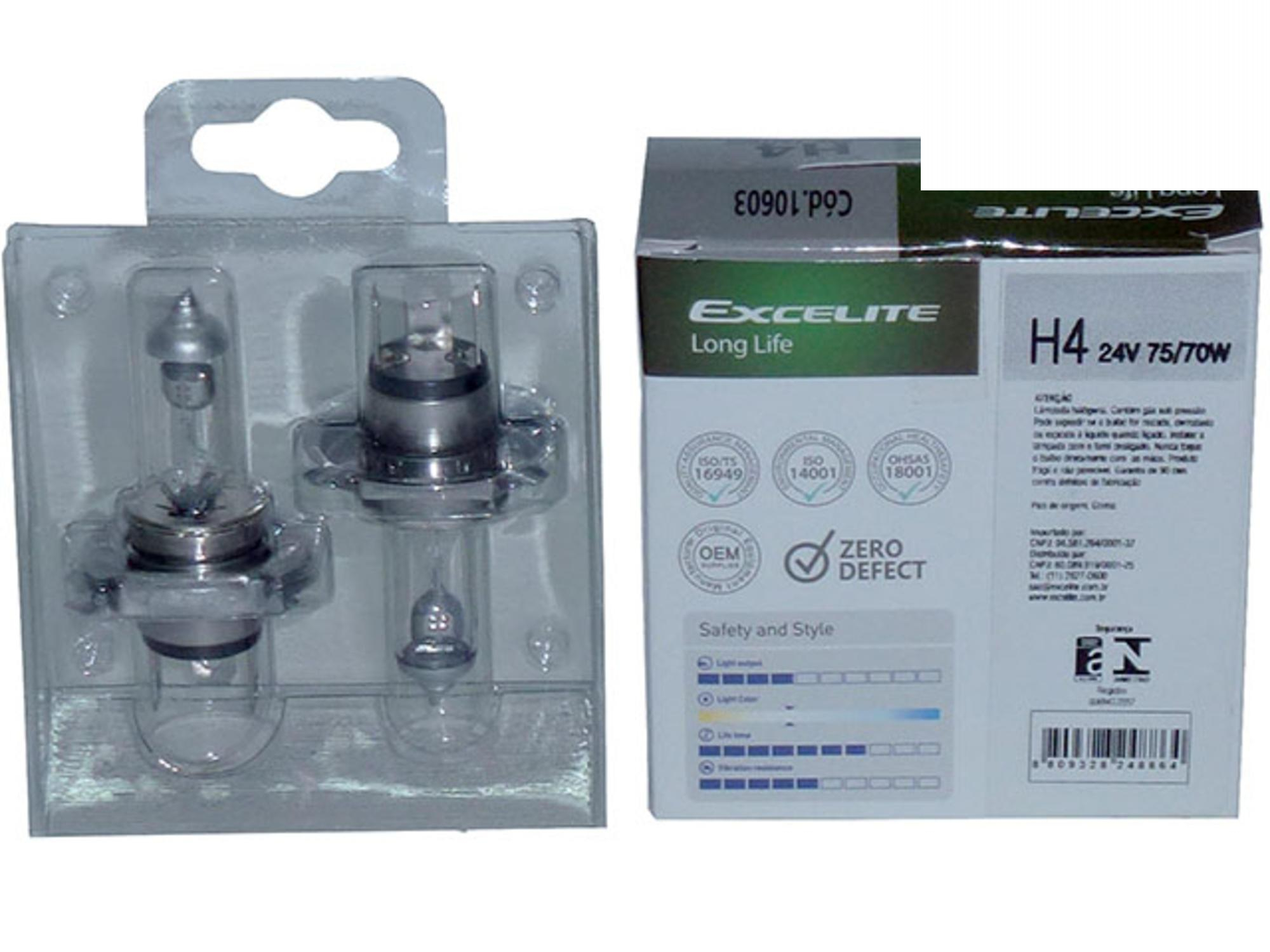 LAMPADA H4 24V 75/70W LONG LIFE - H424V