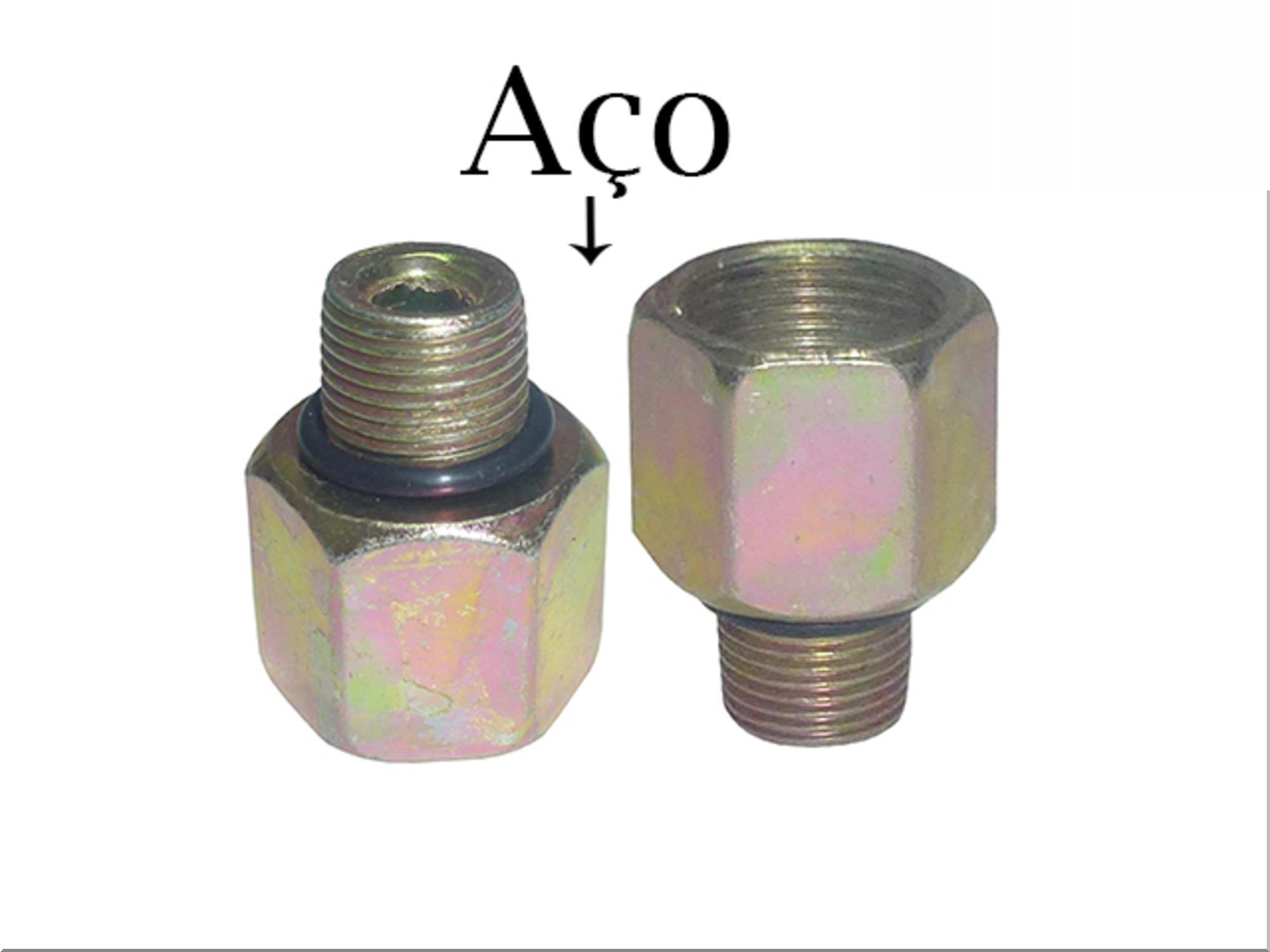 CONEXAO MACHO/FEM ROSC.ACO LATONADO 22X1 - 6459900470