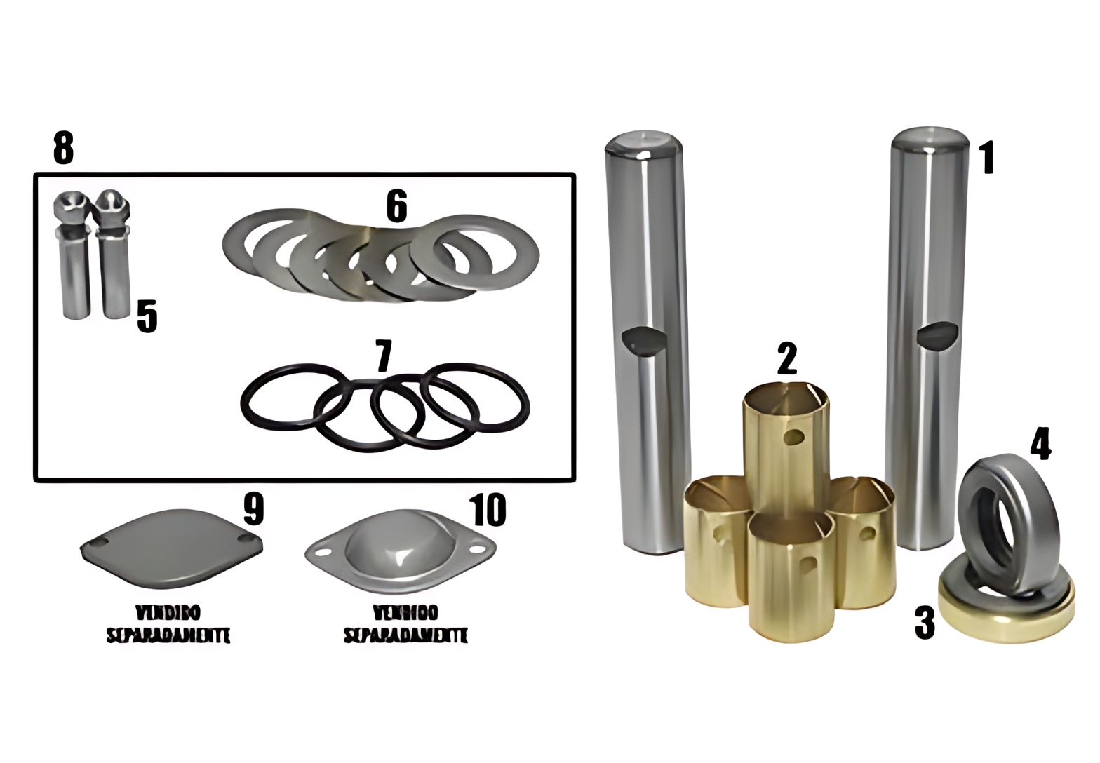 JOGO EMBUCHAMENTO 0.40 C/ ROLAMENTO 31.75MM - 2R0498629/040