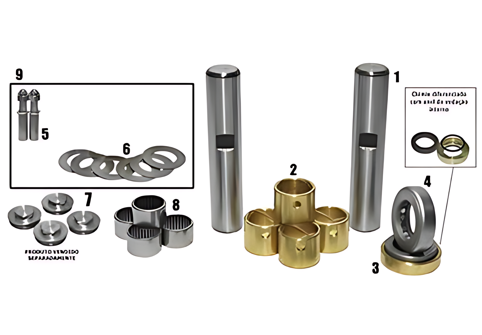 JOGO EMBUCHAMENTO STD CHIME ROLAMENTO BUCHA BRONZE 33.00MM - VA059AR/STD-137