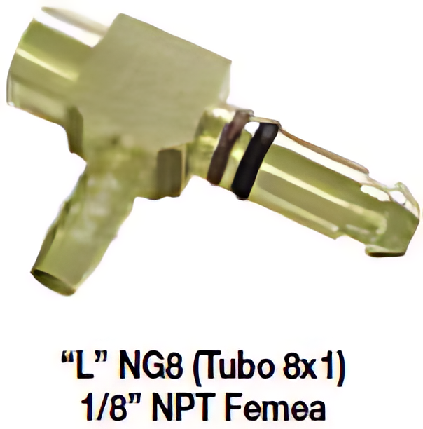 CONEXAO VALVULA FREIO ESTACIONAMENTO 1/8 TUBO 8X1 - 2VC608715B