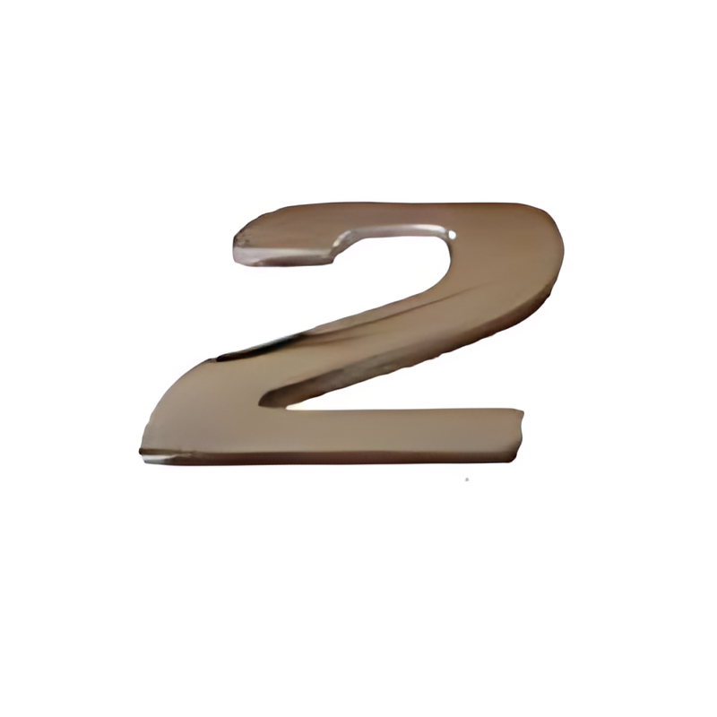 NUMERO 2 LATERAL CROMADO - 9438171314