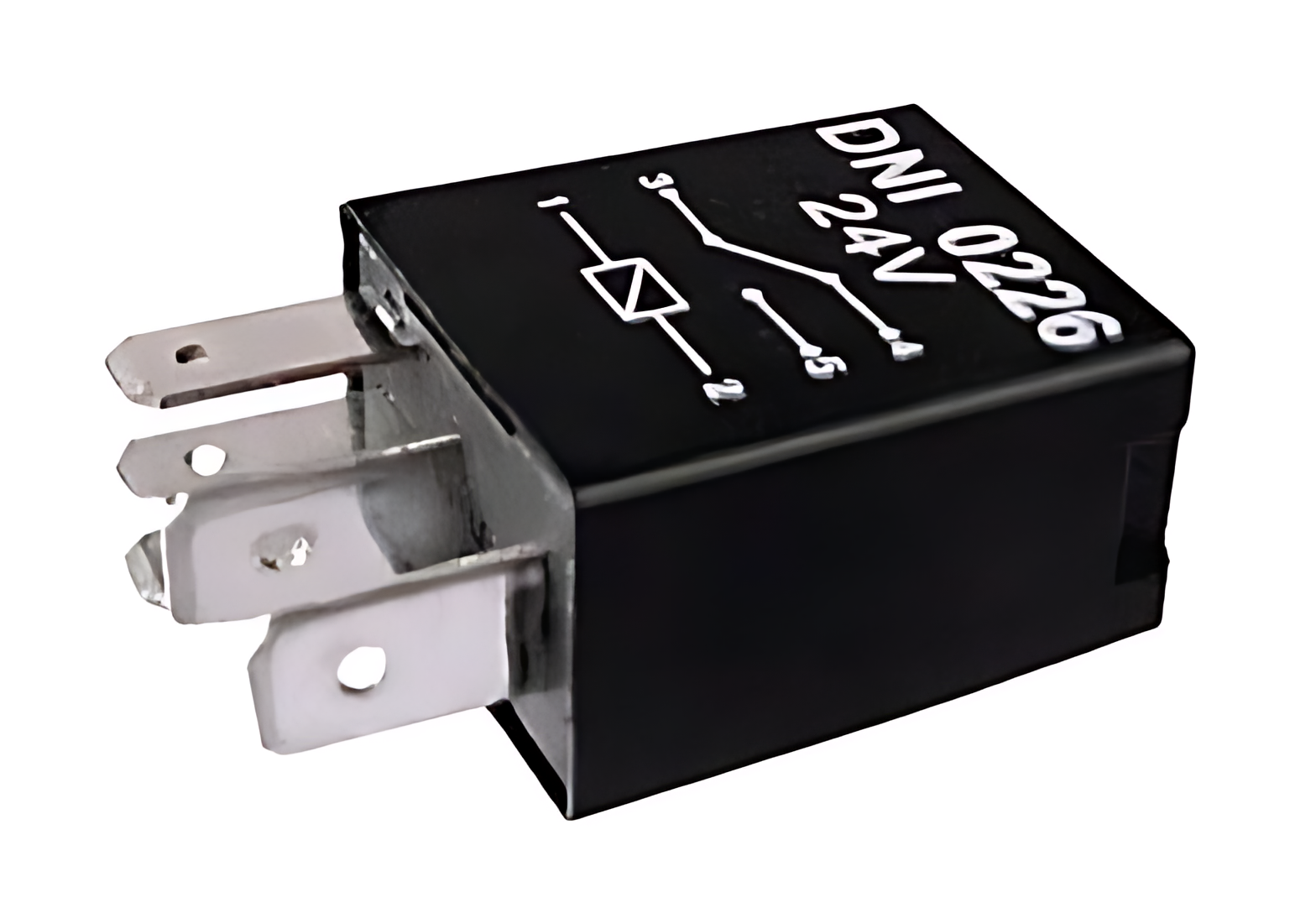 RELE AUXILIAR MINI 24V 5 TERMINAIS PRETO  40/30A - 3845427119