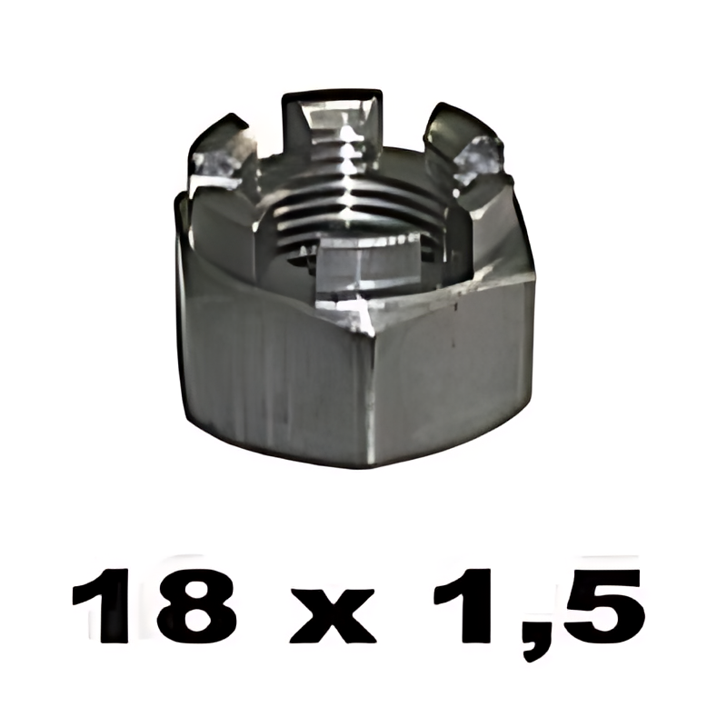 PORCA CASTELO ALTA - M18 X 1,5 C/COROA - CHAVE 27 POL. - 000935018000