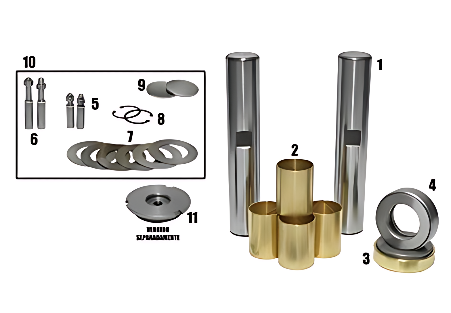 PINO MANGA EIXO 45.85MM CROMO - 2S0407361A/030