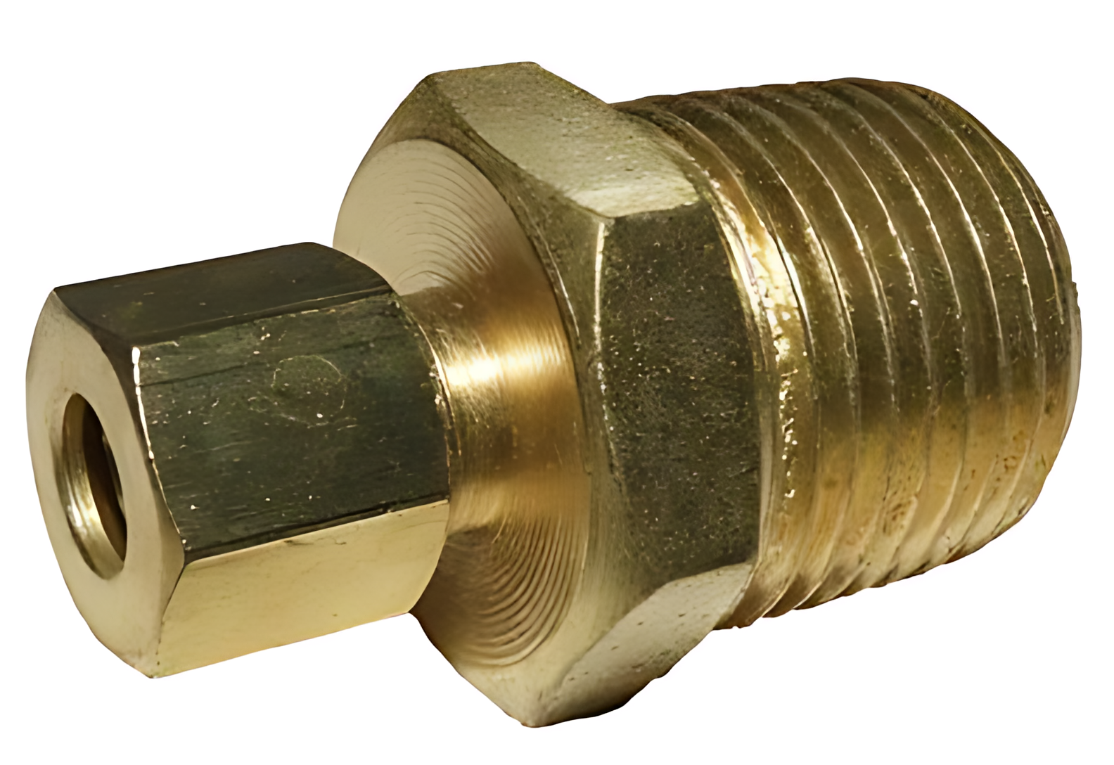 CONECTOR 1/2 NPT X 1/4 TUBO COM PORCA E ANILHA - 0050