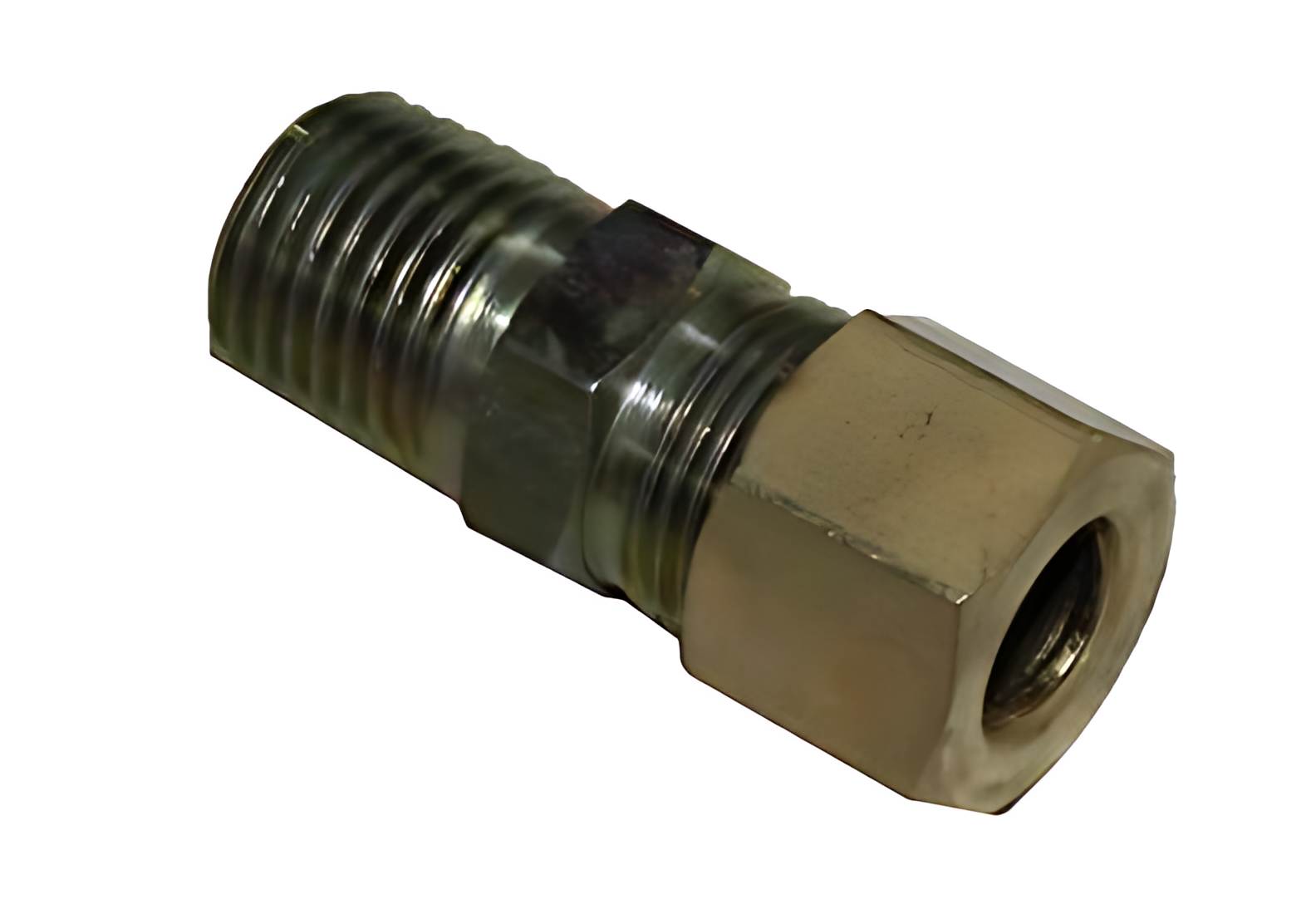 CONECTOR 1/4 NPT X 3/8 TUBO COM PORCA E ANILHA - CC0103-14M